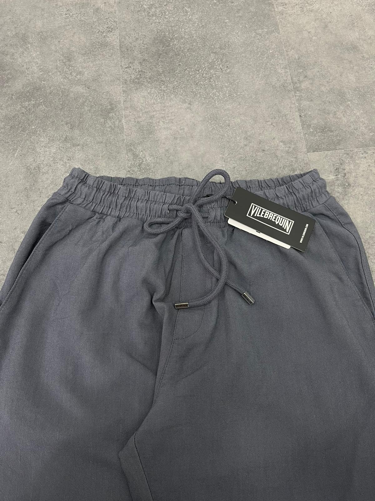 Yazlık Yeni Sezon Ham Keten Antrasit Pantalon