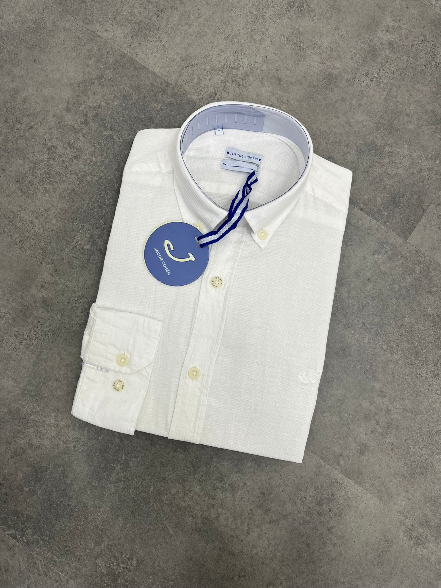 Yeni Sezon Basic Classic  White Extra Regular Keten Gömlek