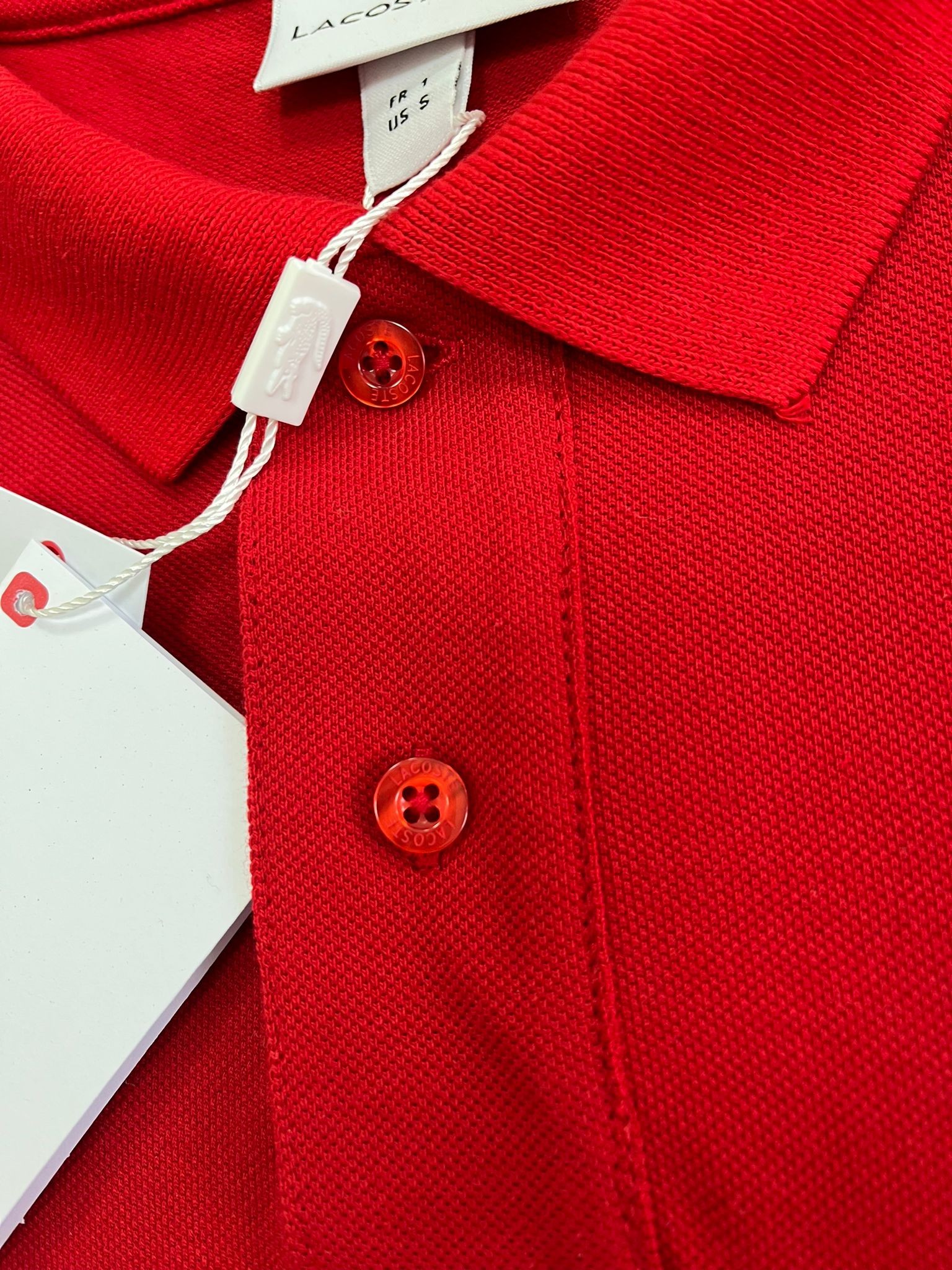 Kolları Şeritli Mini Logo Polo Yaka Kırmızı T-shirt