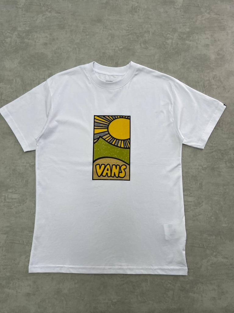 Sunrise Print To White T-shirt