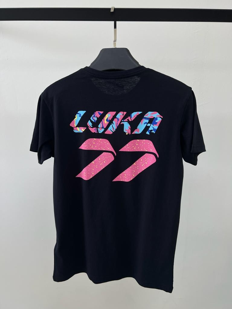 Luka 77 Back To Point Siyah T-shirt