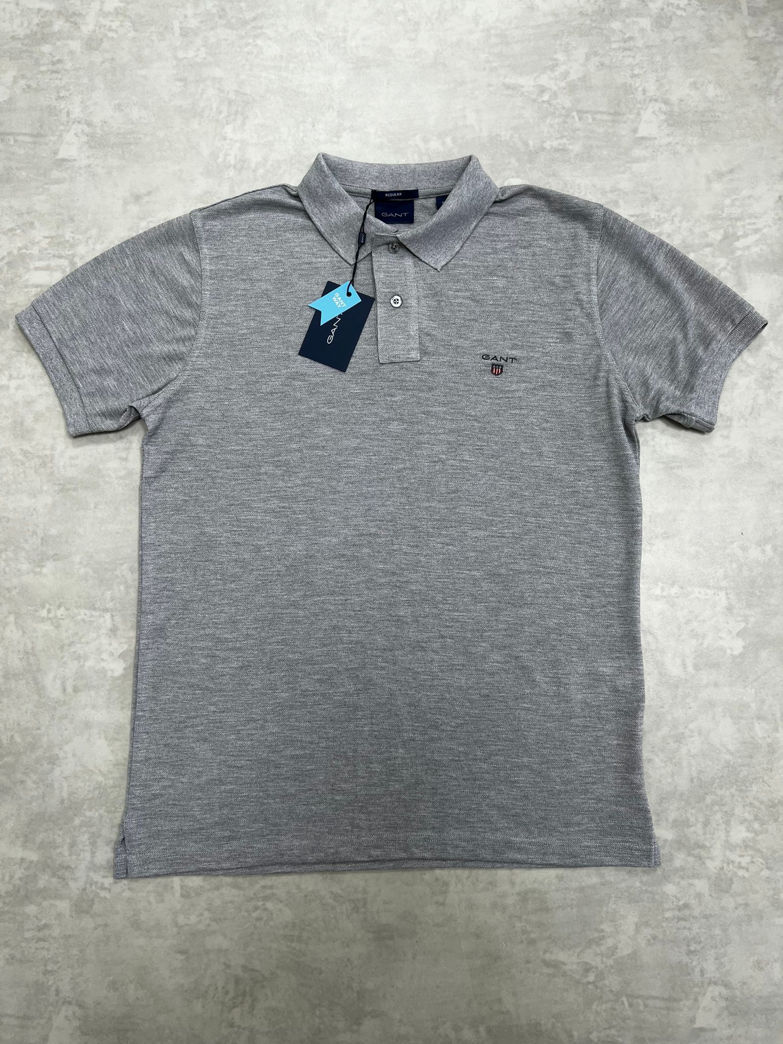 Classic Ceest Logo Basic Gray Polo Yaka T-shirt