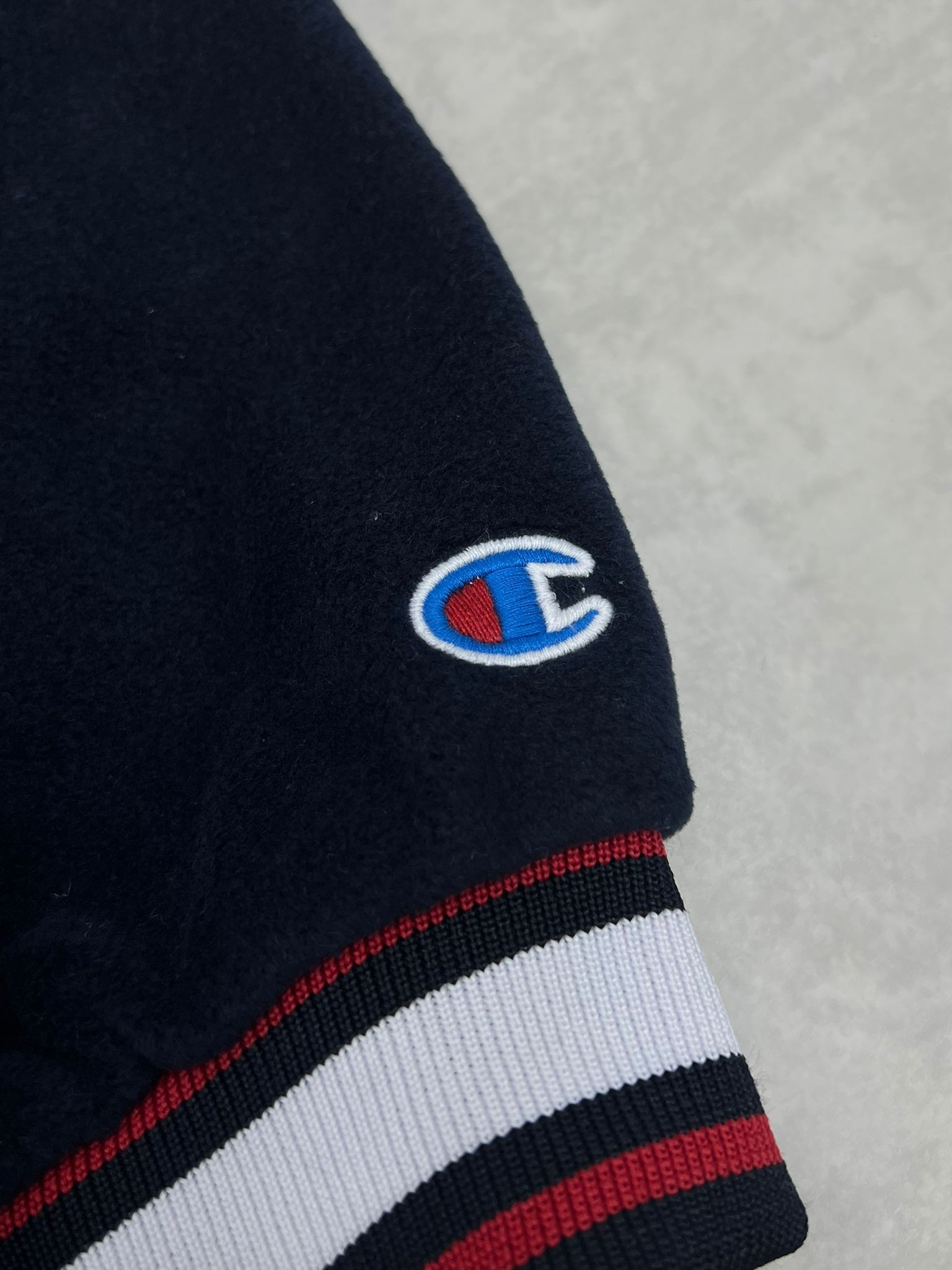 Yeni Sezon Tam Fermuarlı College Navy Blue Polar Ceket