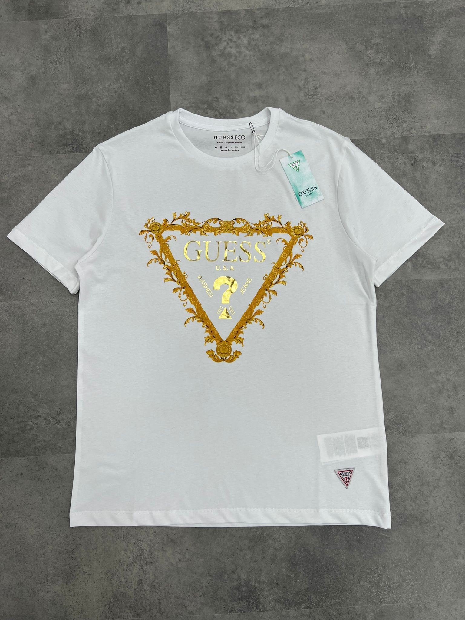 Yeni Sezon Usa Washed Frame Jeans  White T-shirt