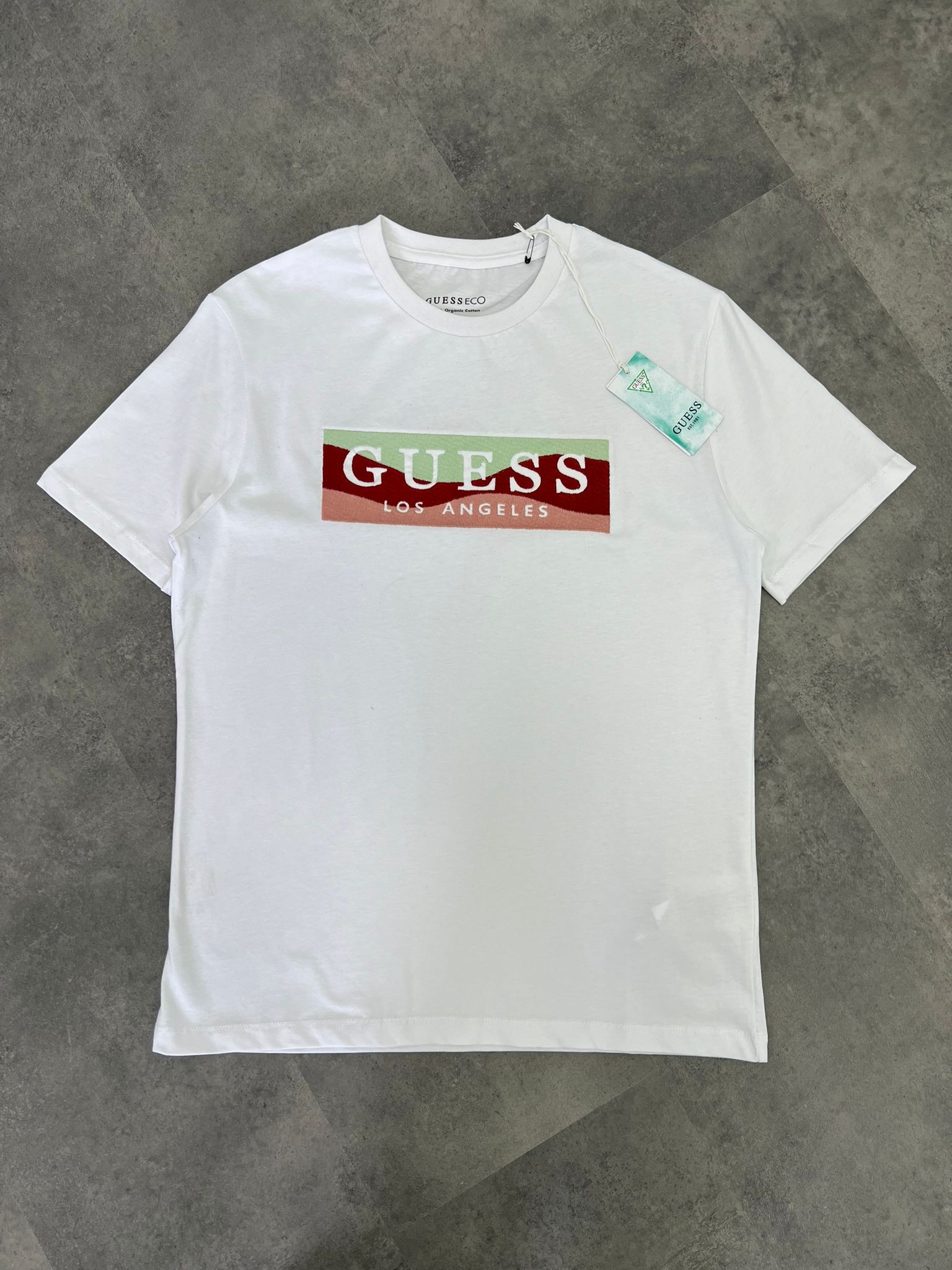 Yeni Sezon Los Angeles Full Nakış Logo White T-shirt