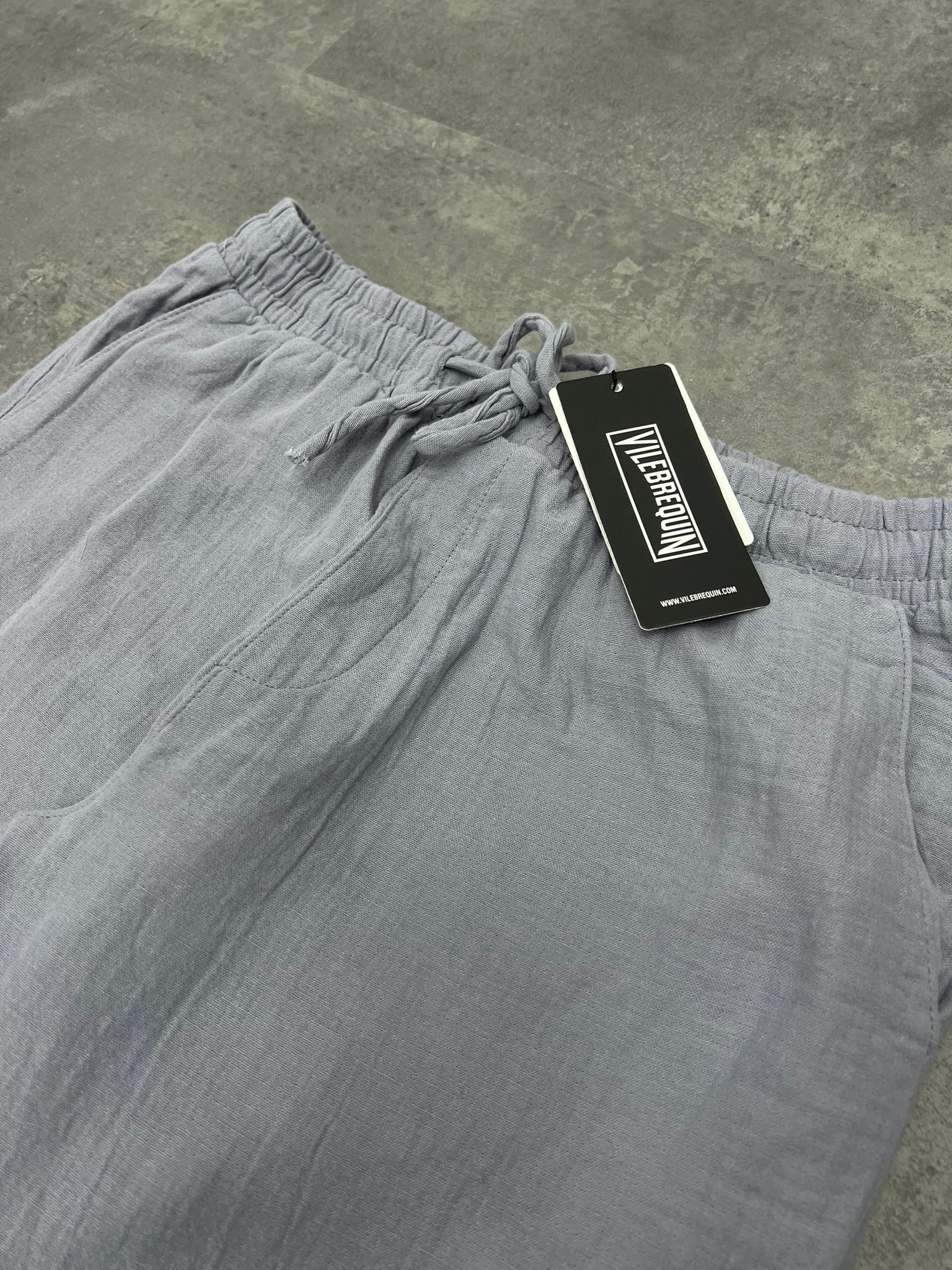 Yazlık Yeni Sezon Gri Müslin Pantalon