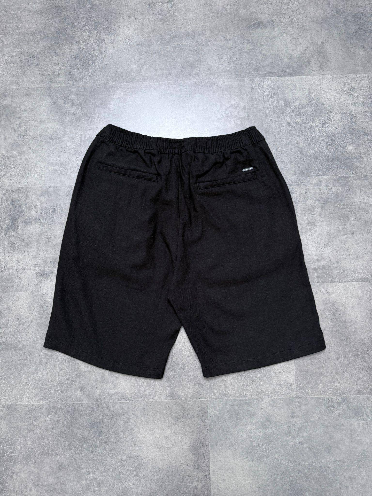 Yeni Sezon Premium Casual Classic Keten Şort - SİYAH