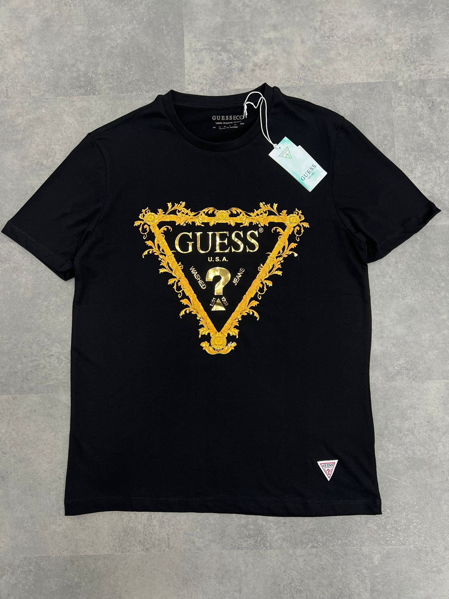 Yeni Sezon Usa Washed Frame Jeans  Black T-shirt