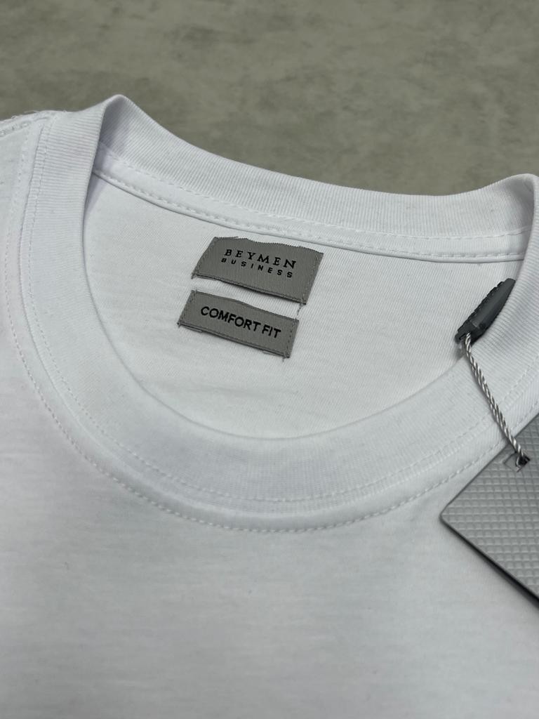 Classic Mid Logo White Basic T-shirt