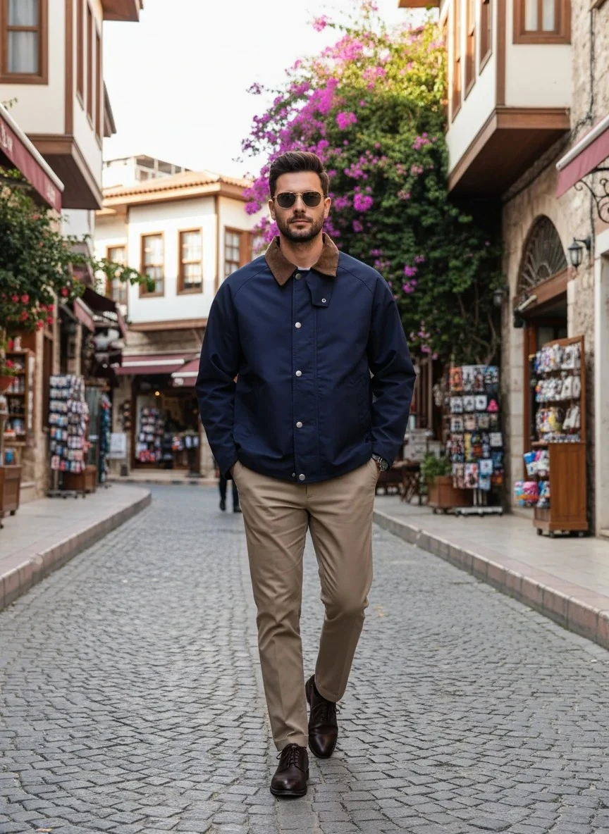 Yeni Sezon Kadife Yaka Detaylı Casual Ceket