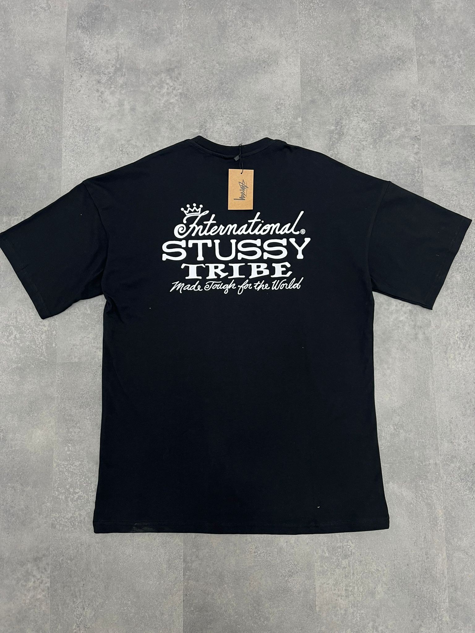 Yeni Sezon Stussy Back To Print Trıbe Black  Relax Fit T-shirt