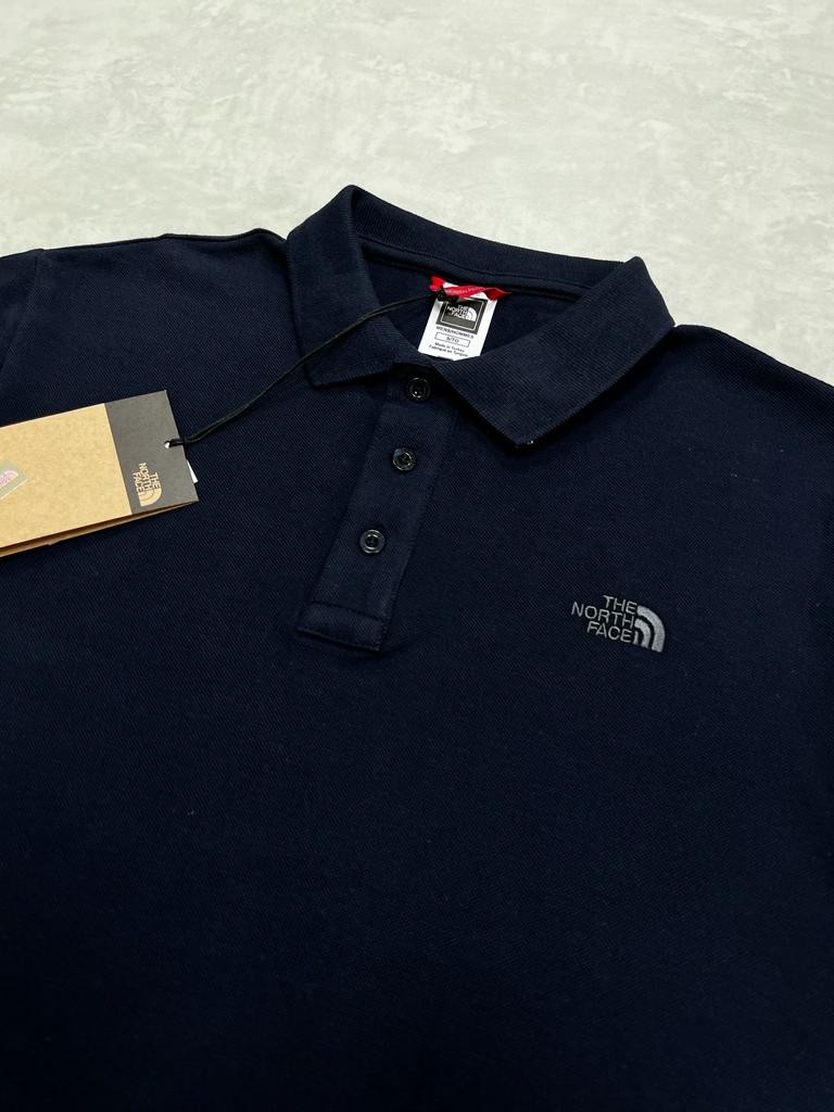 Classic Tiny Ceest Logo Basic Navy Blue Polo Yaka T-shirt