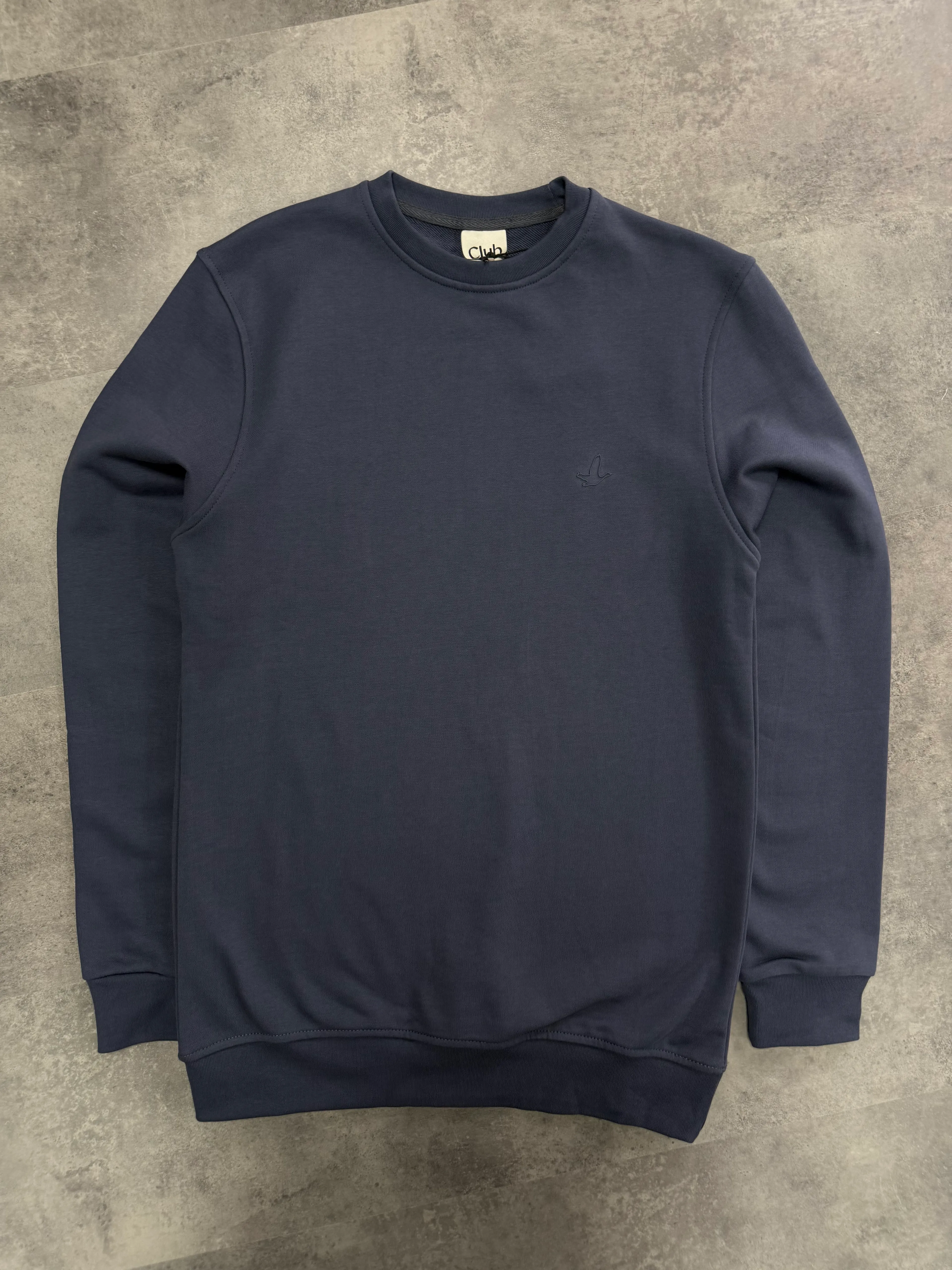 Yeni Sezon Üç İplik Diogonel Ton To Tone Logo Sweatshirt - ANTRASİT