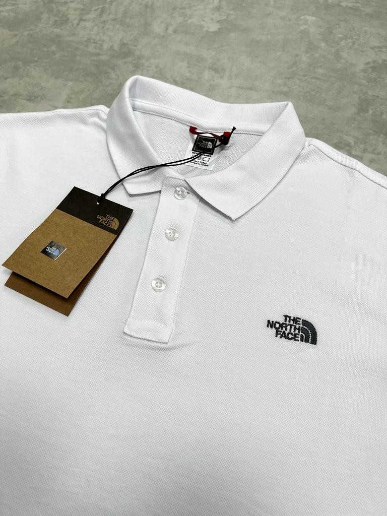 Classic Tiny Ceest Logo Basic White Polo Yaka T-shirt