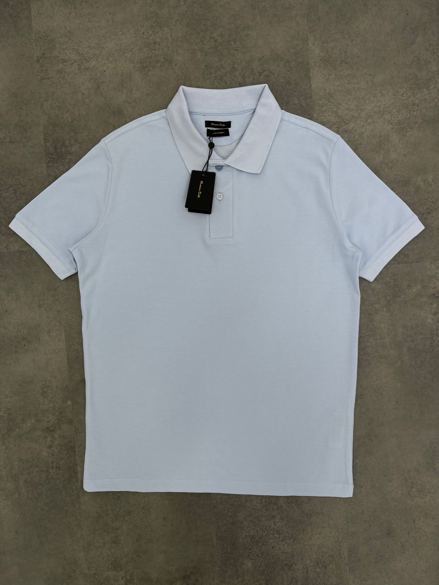 Yeni Sezon Organik Pamuk Blue Polo Yaka  T-shirt