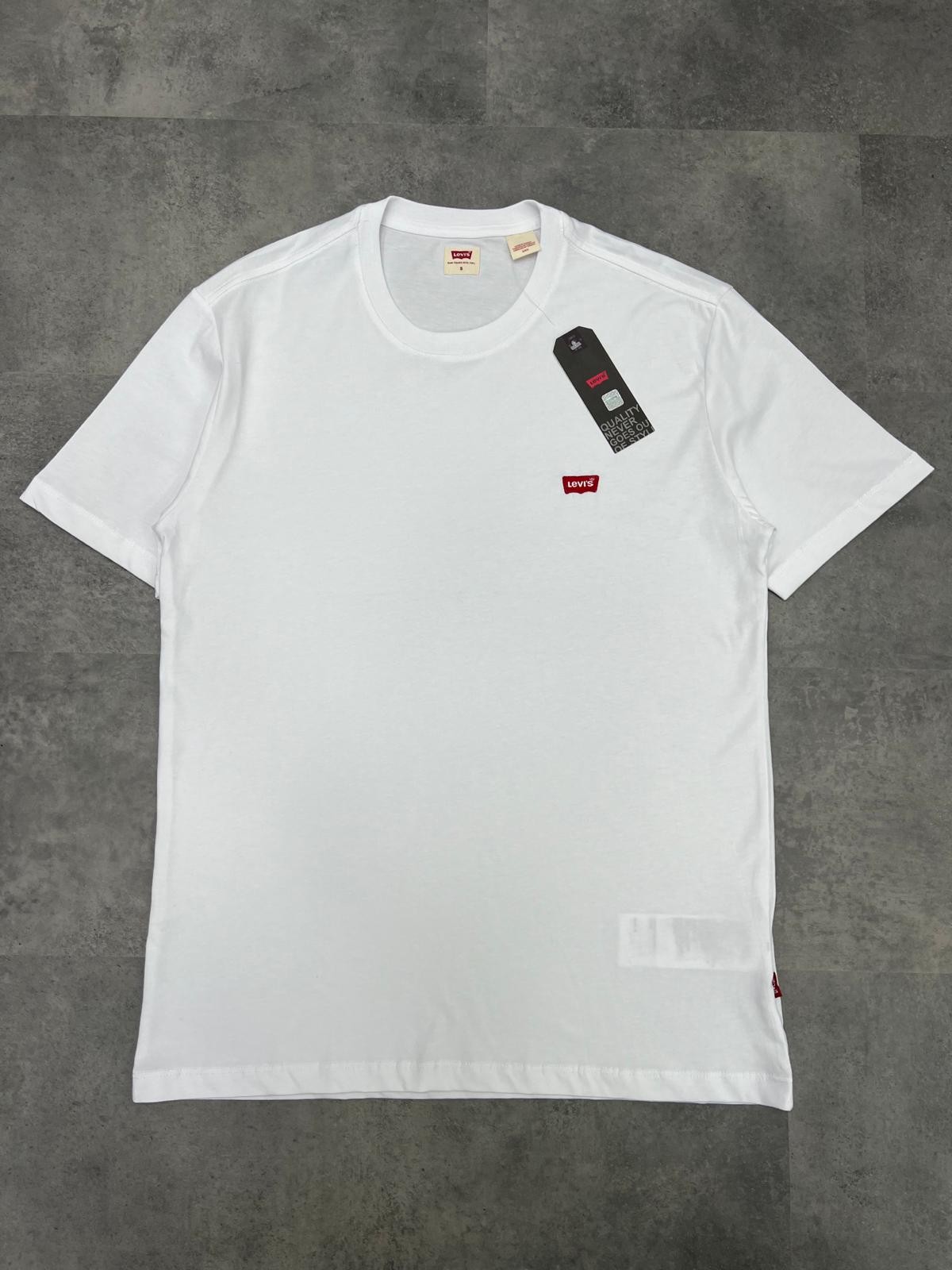 Yeni Sezon Classic Mini Logo Basic White T-shirt