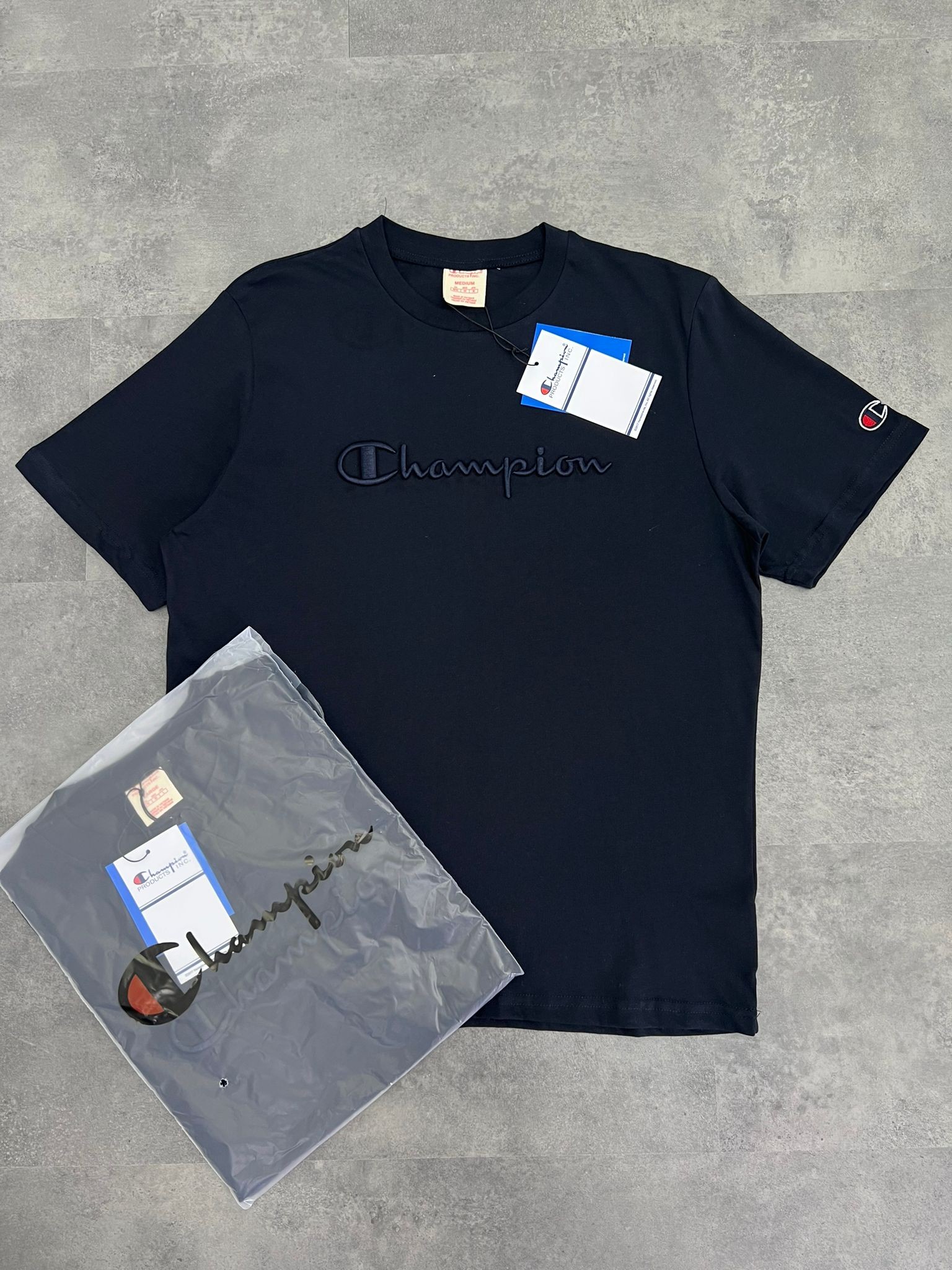Yeni Sezon Mid Icon Ton To Tone Series Navy Blue T-shirt