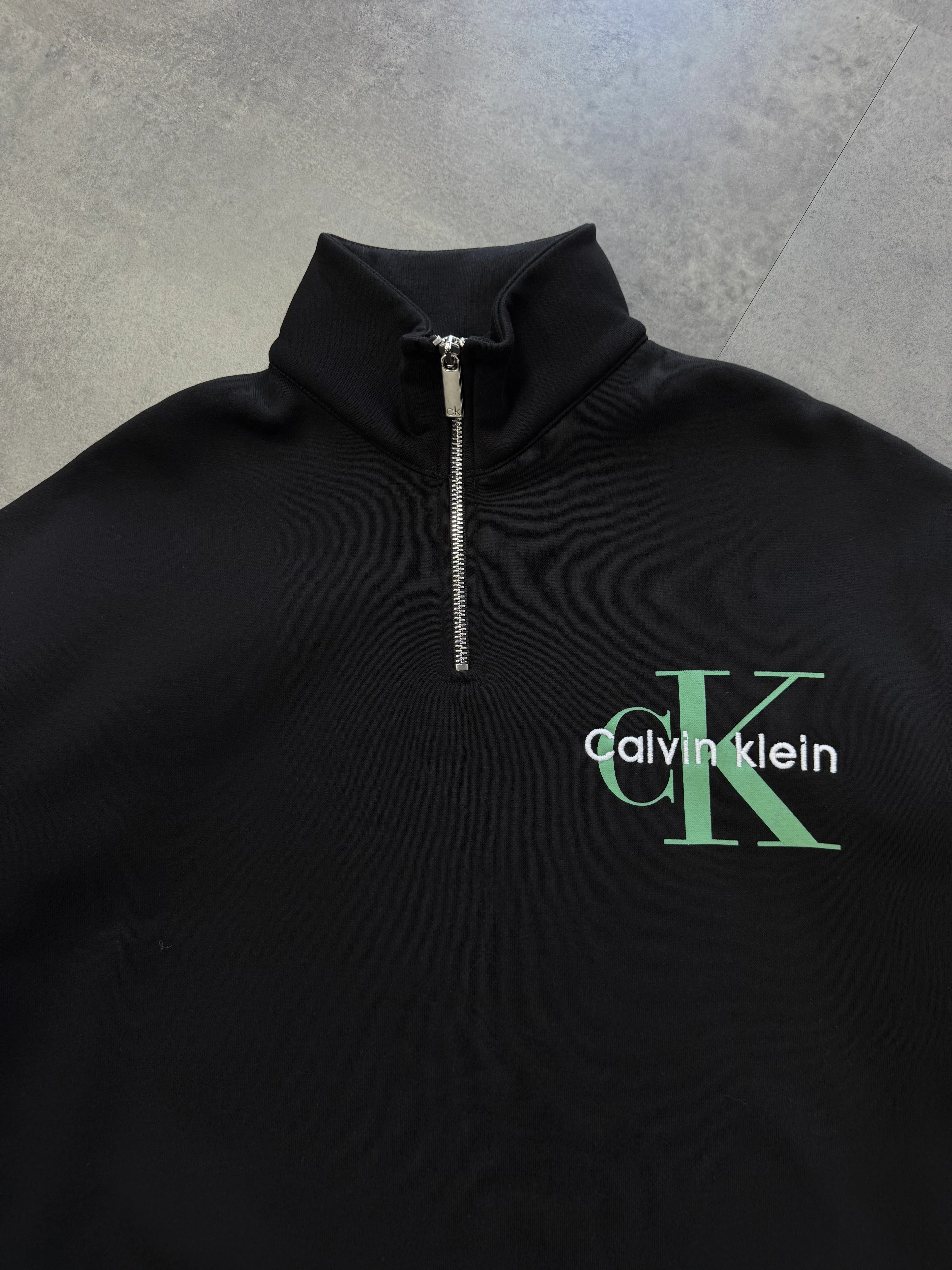 Yeni Sezon Icon Logo Yarım Fermuarlı Sweatshirt