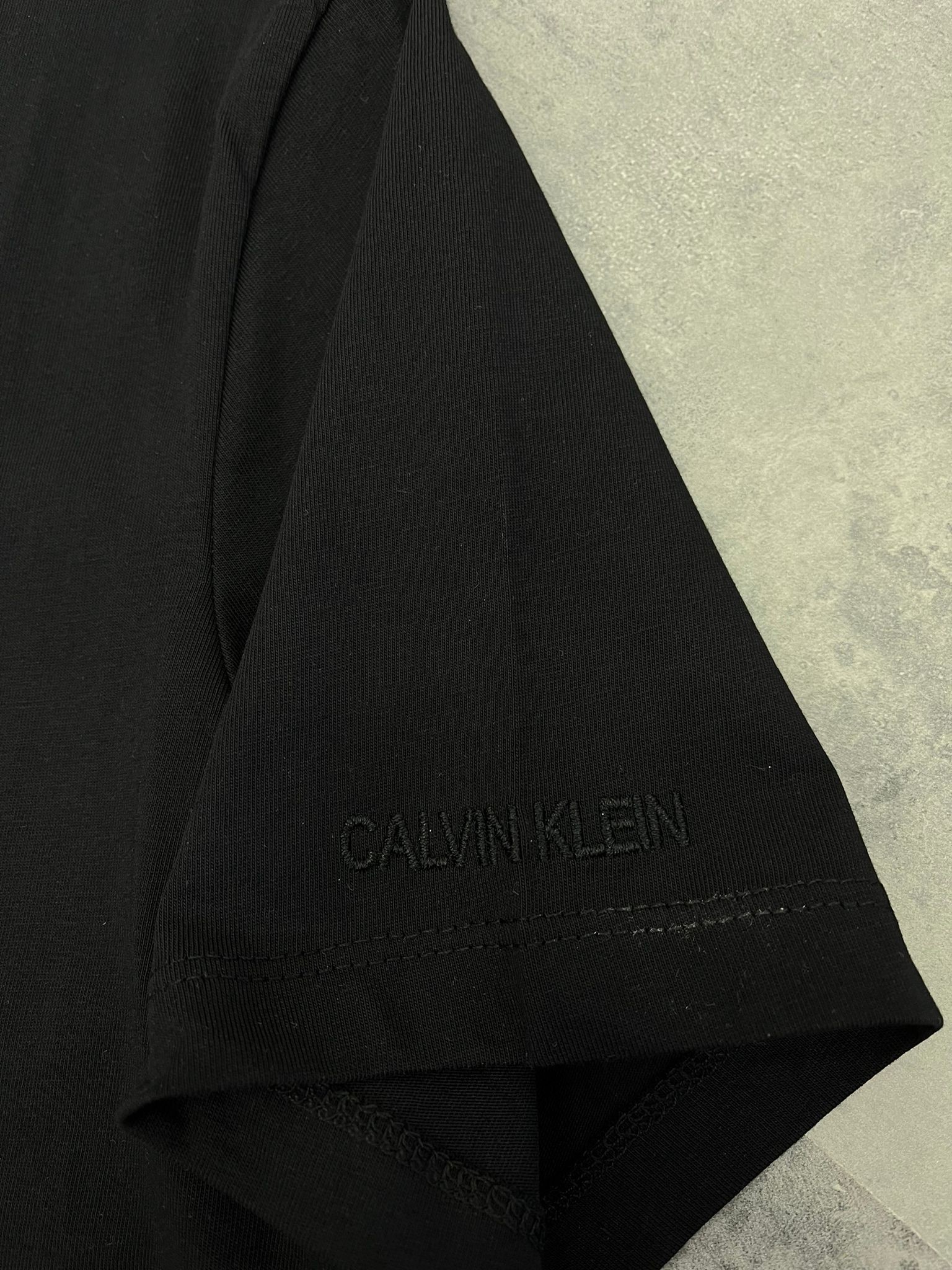 Yeni Sezon Basic Mini Logo Ceast Kumaş Black T-shirt