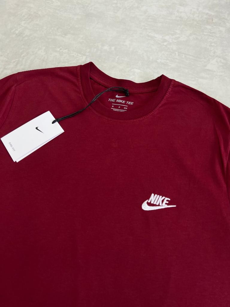 Mini Nakış Logo Bordo T-shirt