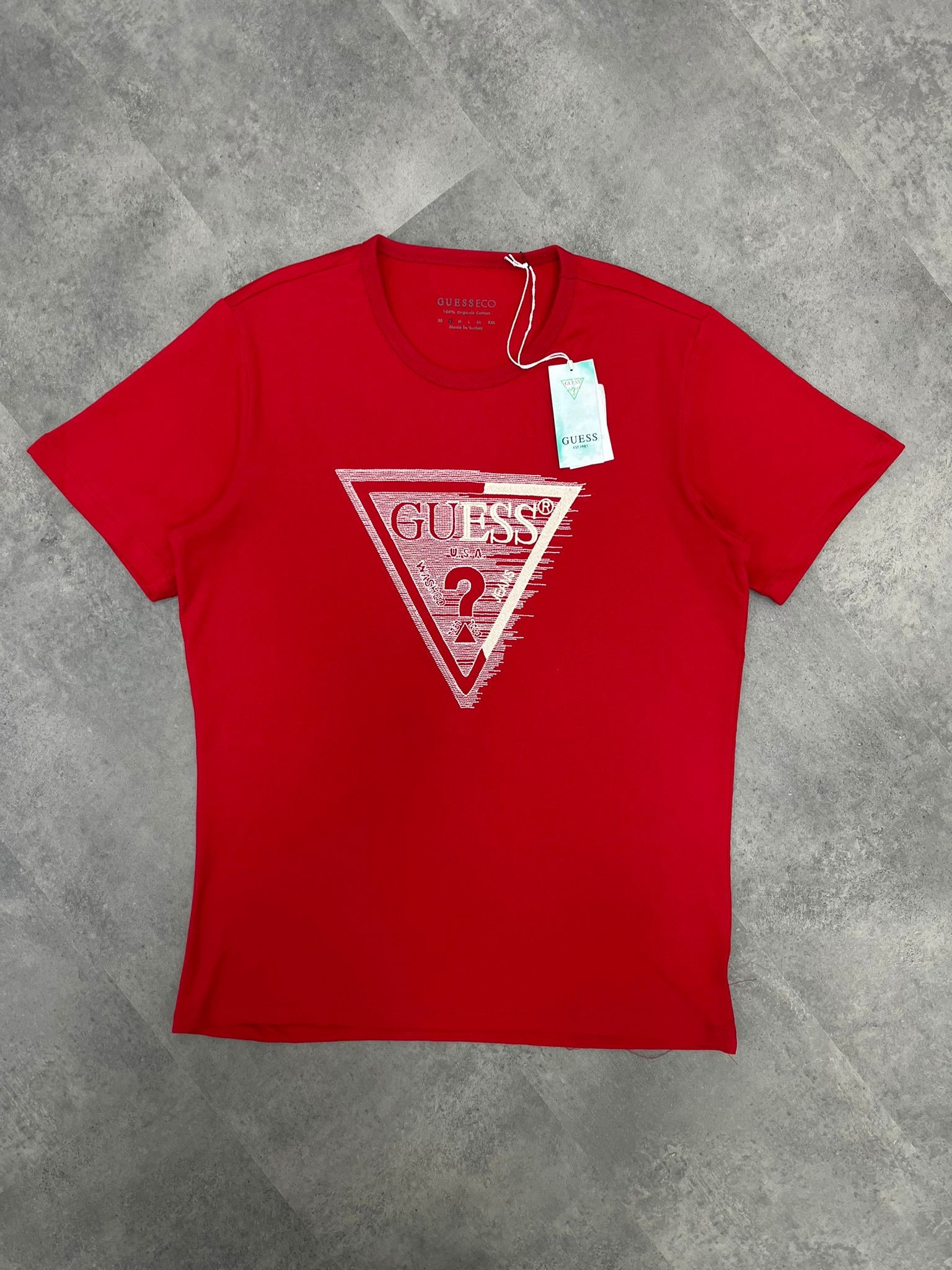 Yeni Sezon Usa Washed Jeans  Red T-shirt