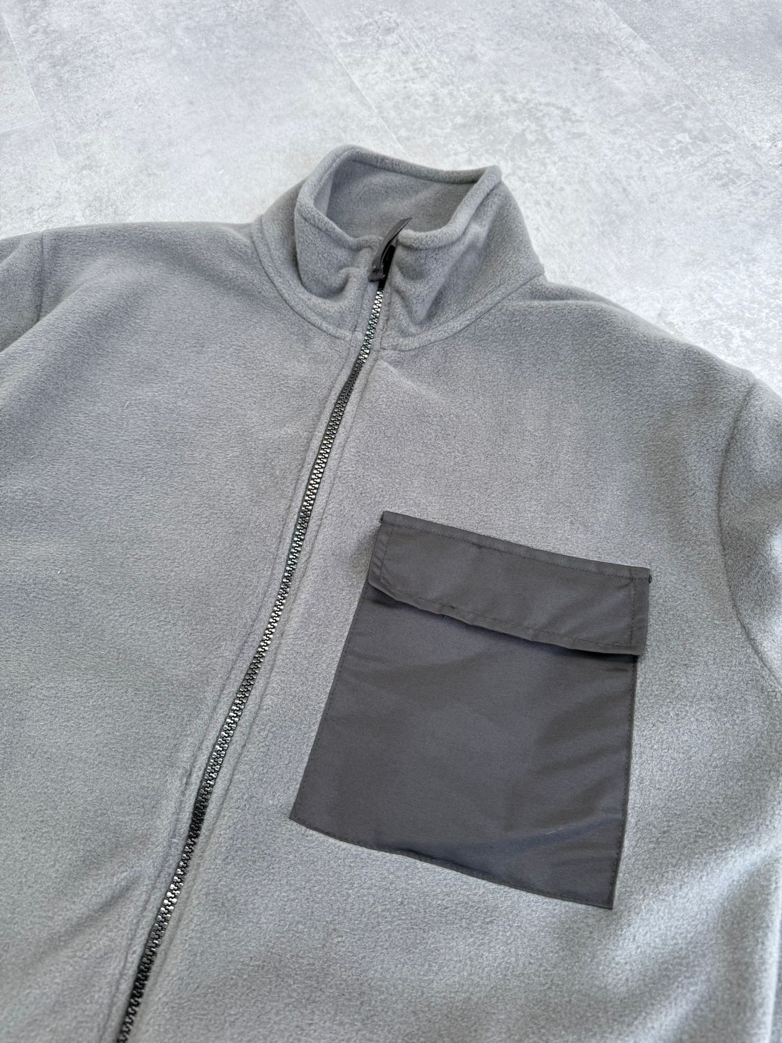 Yeni Sezon Kaplamalı Cepli Tam Fermuarlı Polar