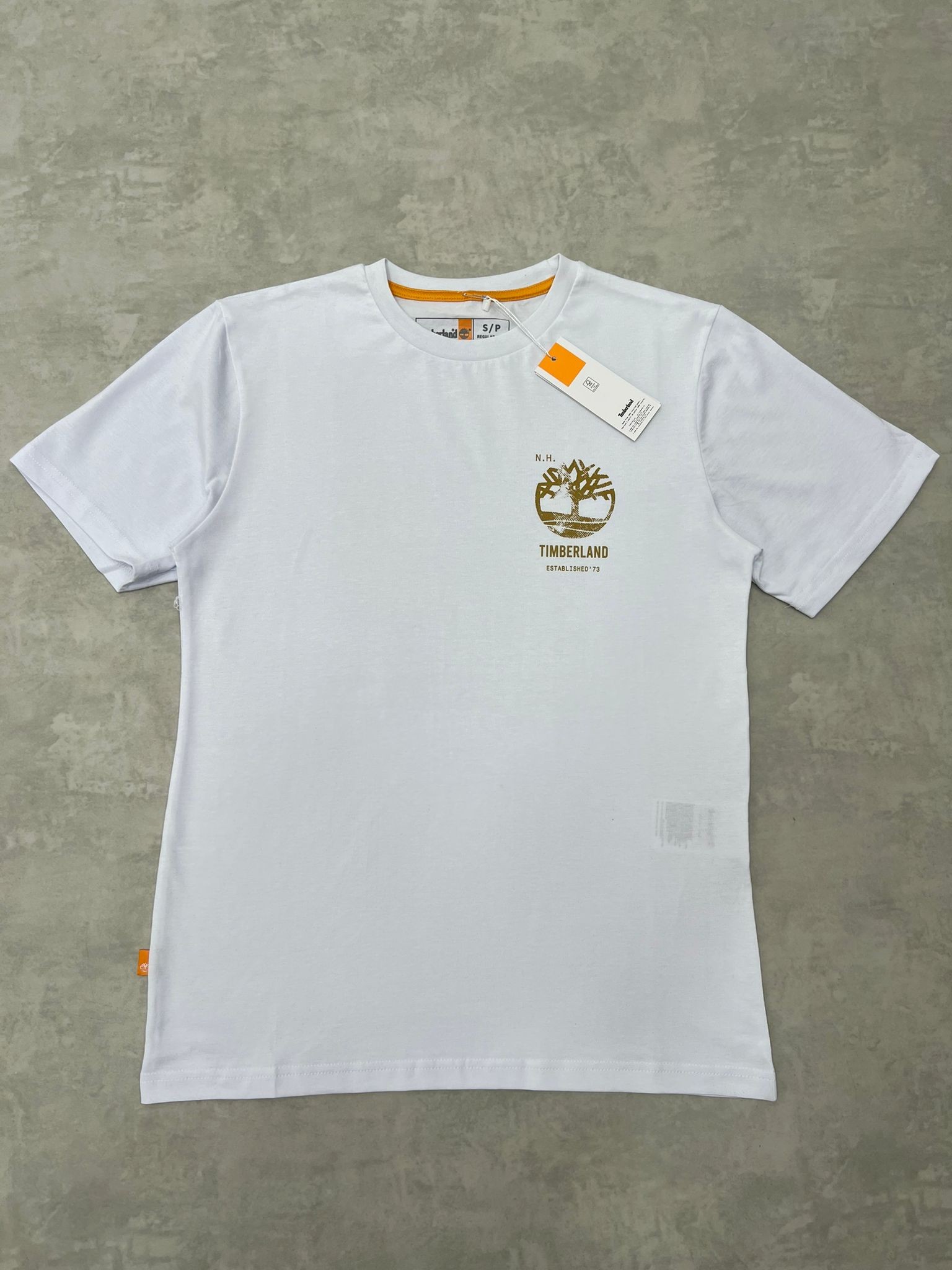 Woden Mid Logo Back To Print White T-shirt 