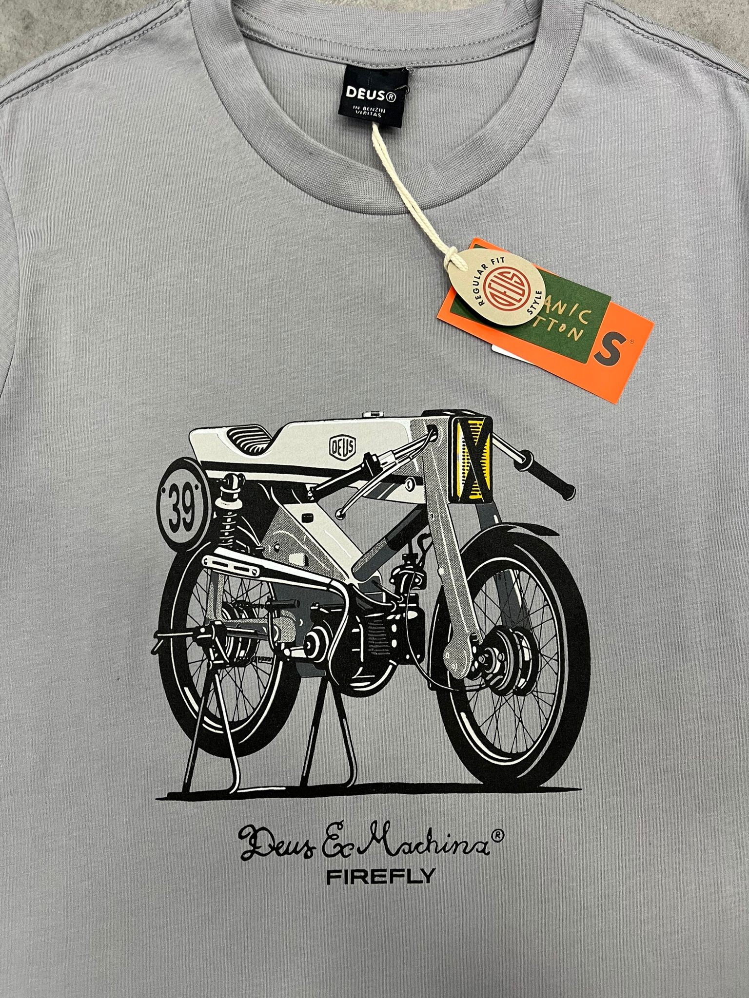 Yeni Sezon Ex Machina Fire Flay Gray T-shirt