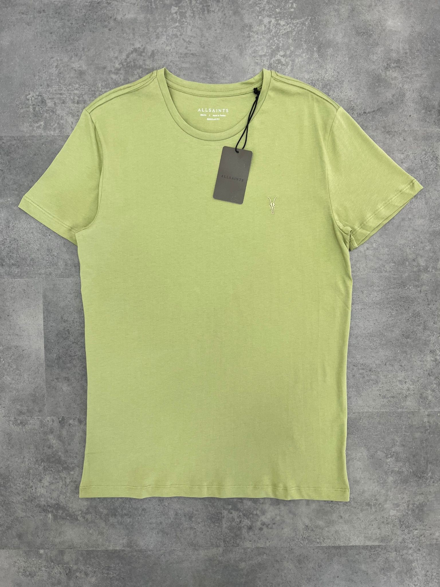 Yeni Sezon Nakış Basic Mini Logo  Fıstık Yeşili  T-shirt