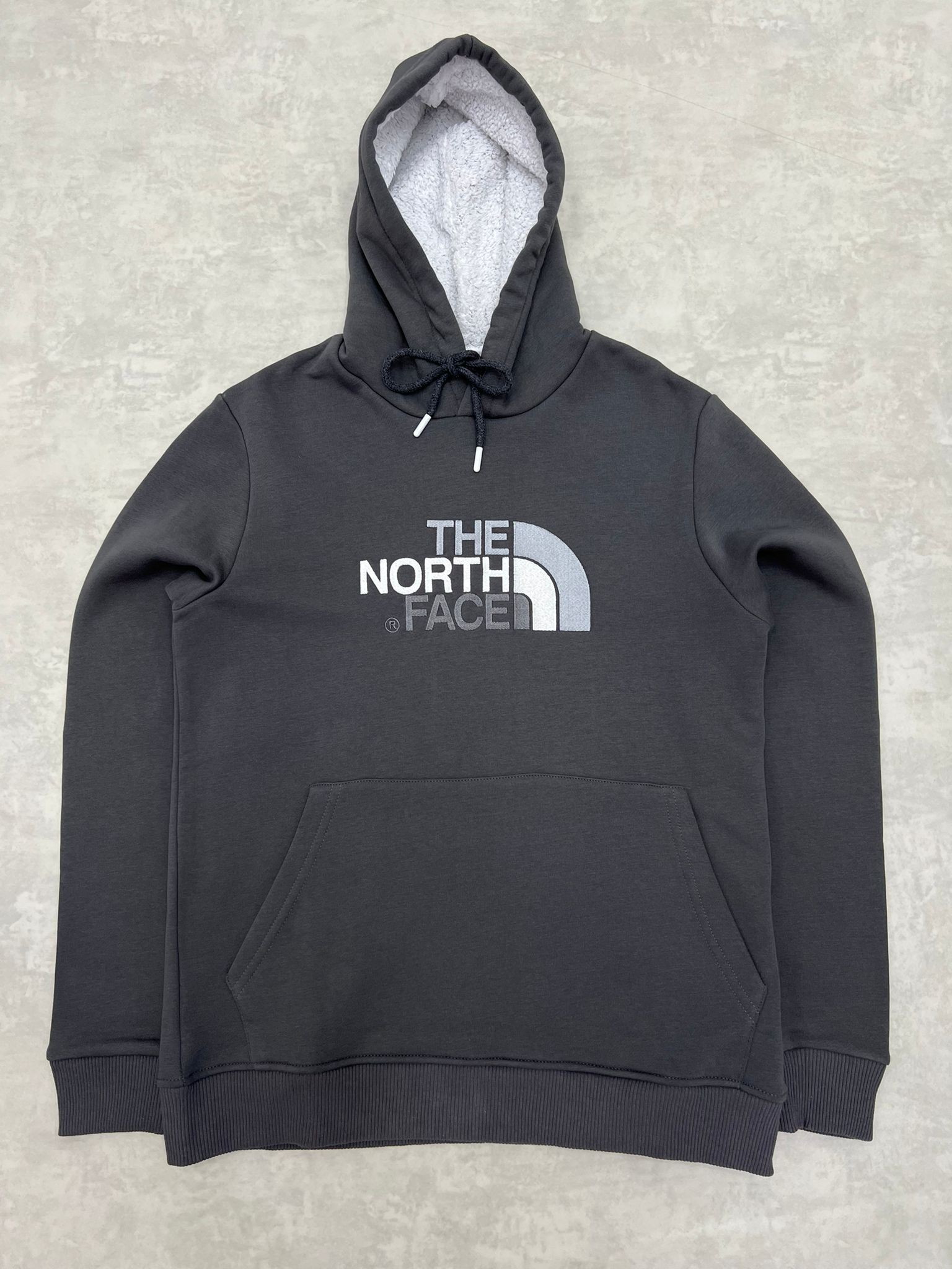 Mid İcon Full Nakış Kapşonu Polarlı Antrasit Sweatshirt