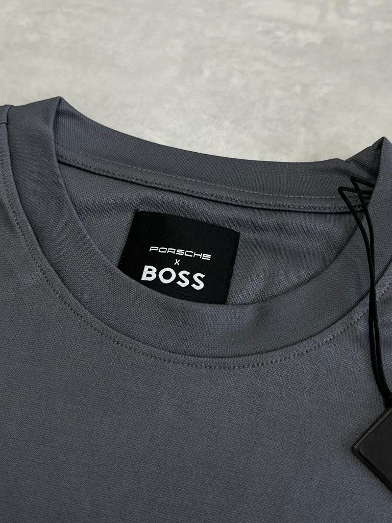 Porche x Bss Logo Clima Cool (Nefes Alan) Gray T-shirt