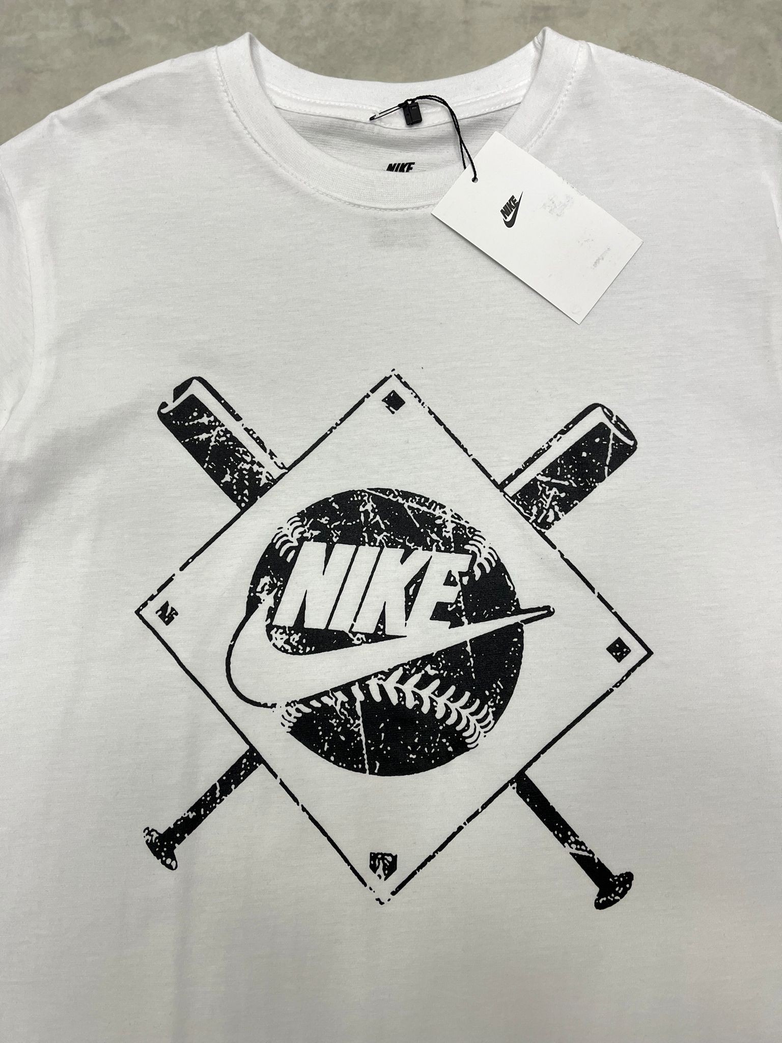 Baseball Mid Logo  White T-shirt