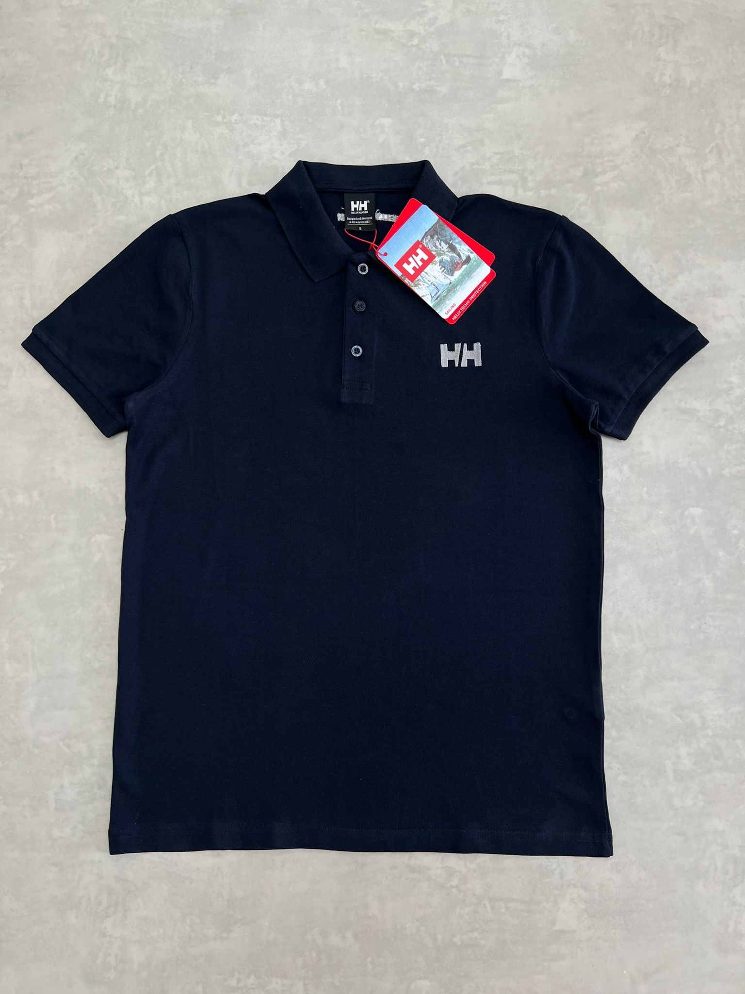 Navy Blue Slim Fit Classic Logo Polo Yaka T-shirt