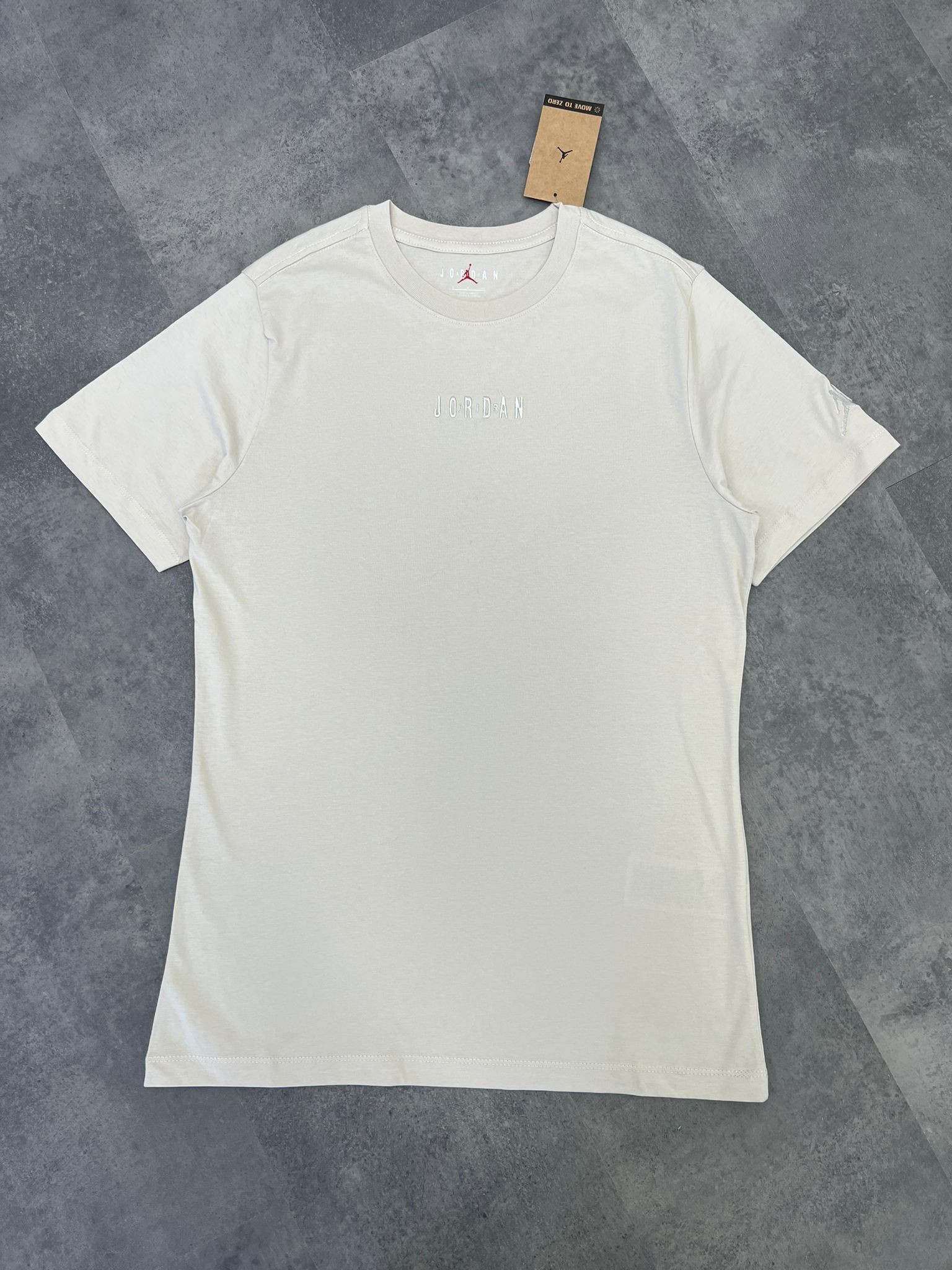 Yeni Sezon Basic Mid Icon Essential Logo Cream T-shirt