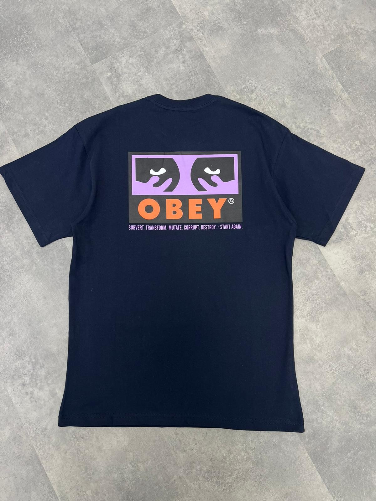 Yeni Sezon Back To Print Subvert Navy Blue T-shirt