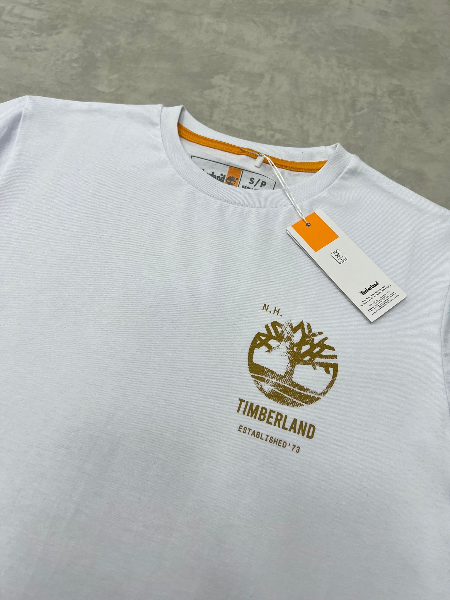 Woden Mid Logo Back To Print White T-shirt 