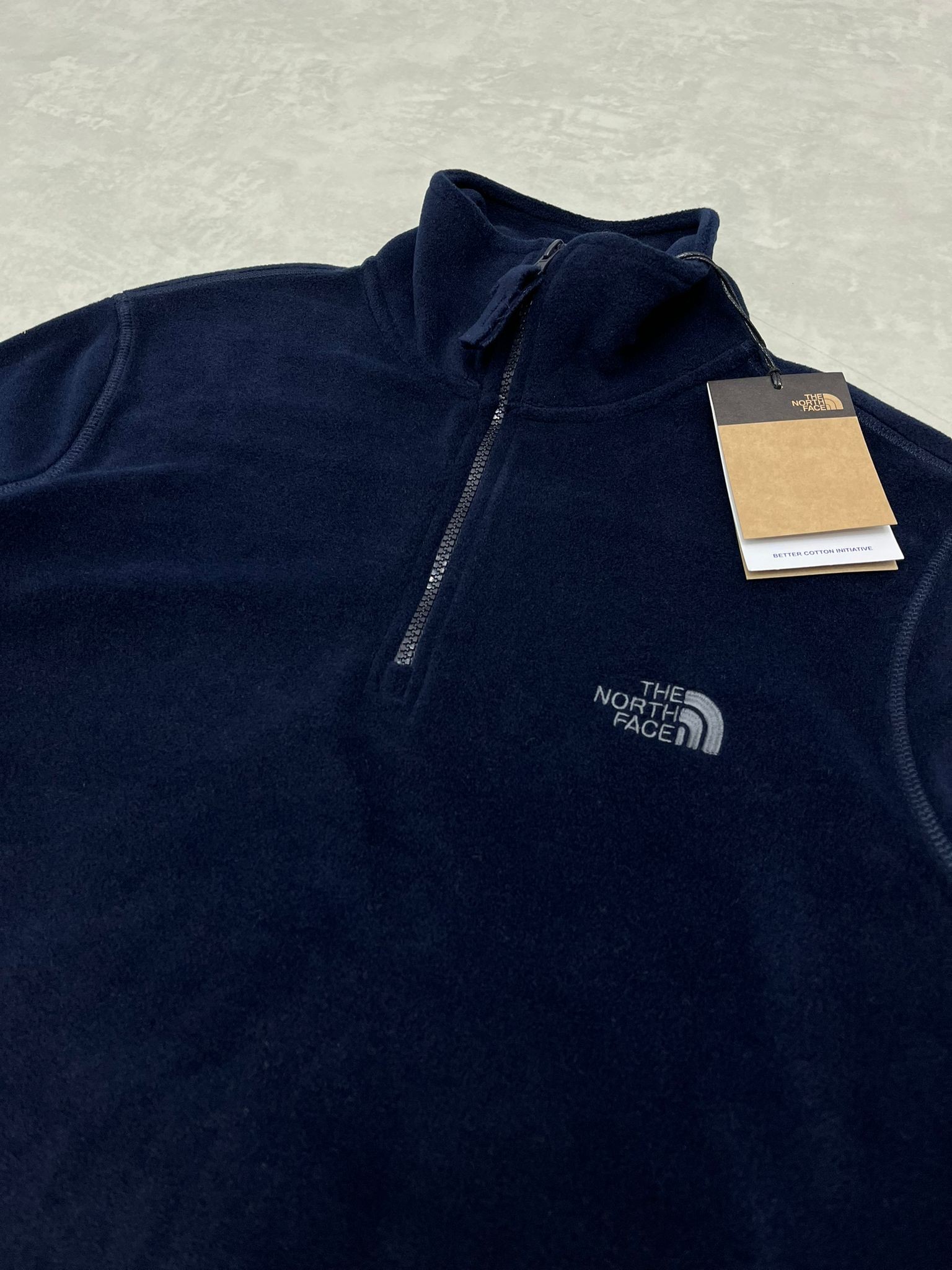 Yarım Fermuarlı Mini Logo Navy Blue  Polar
