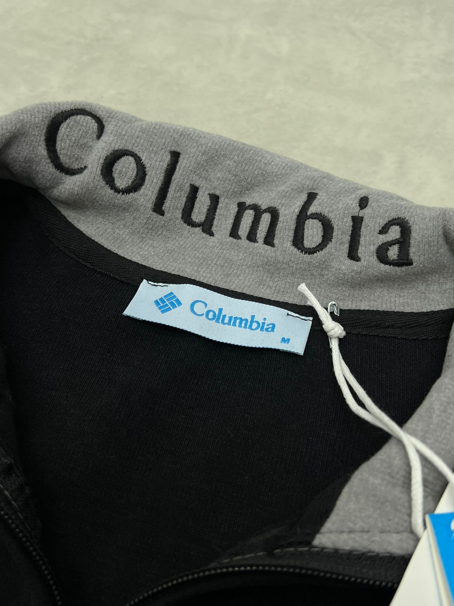 Yarım Fermuarlı Basic Selanik Kumaş Black Sweatshirt