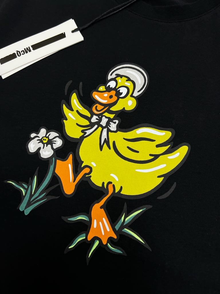 Mid Duck Logo Black  T-shirt