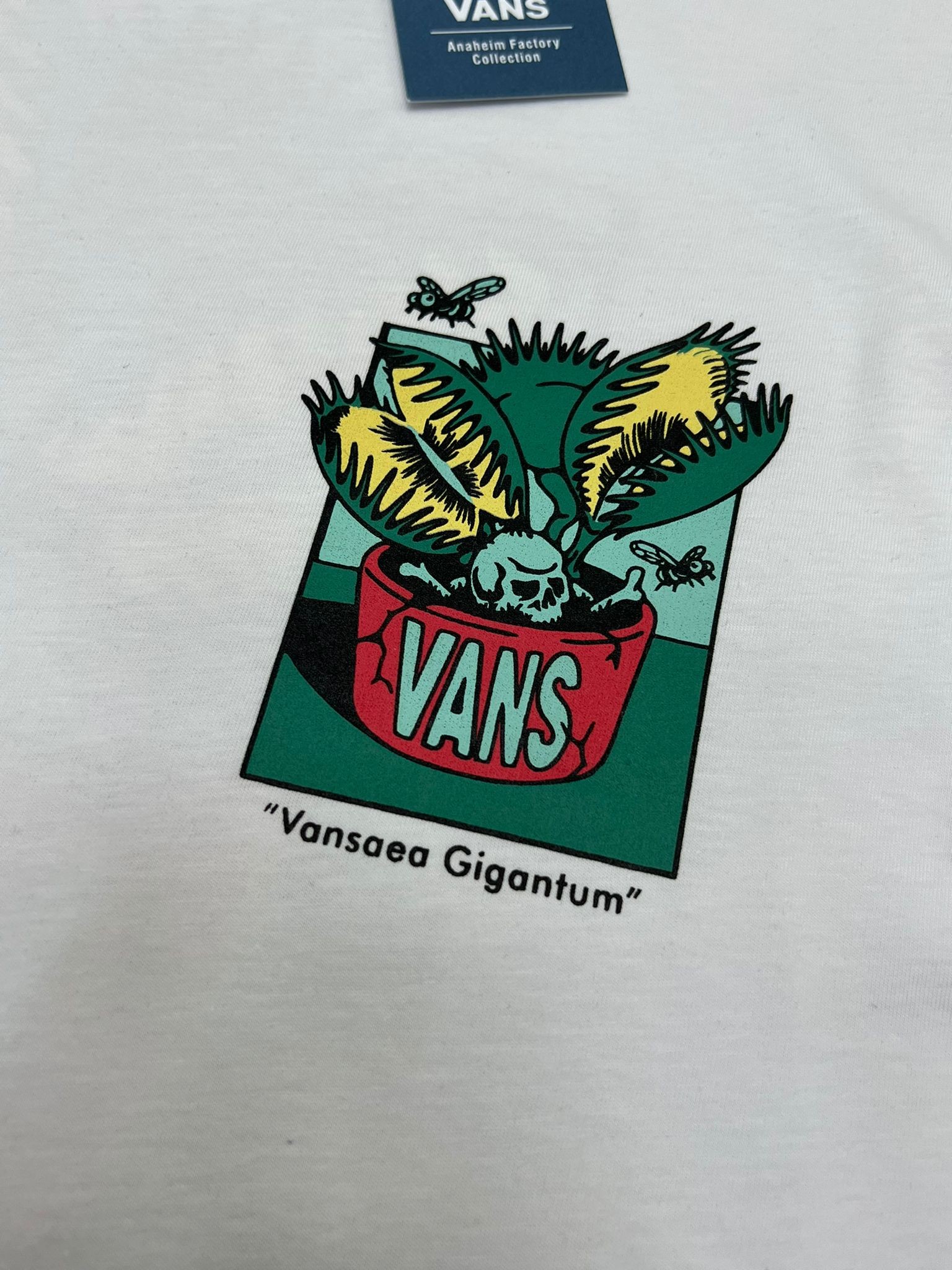 Vansea Cactus Classic  Of The Wall Back Print White T-shirt