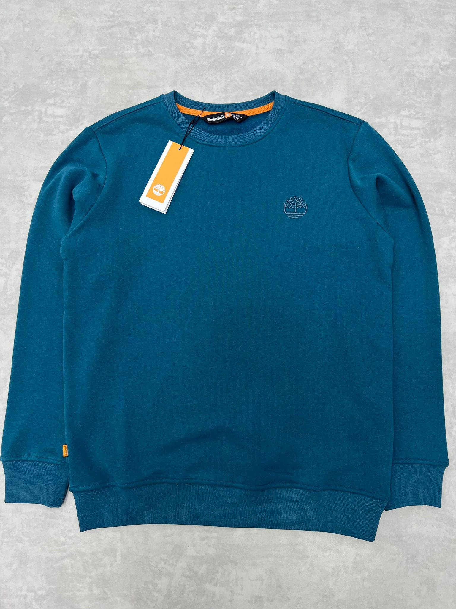 Classic Basic Nakış Logo Petrol Yeşili Şardonlu  Sweatshirt