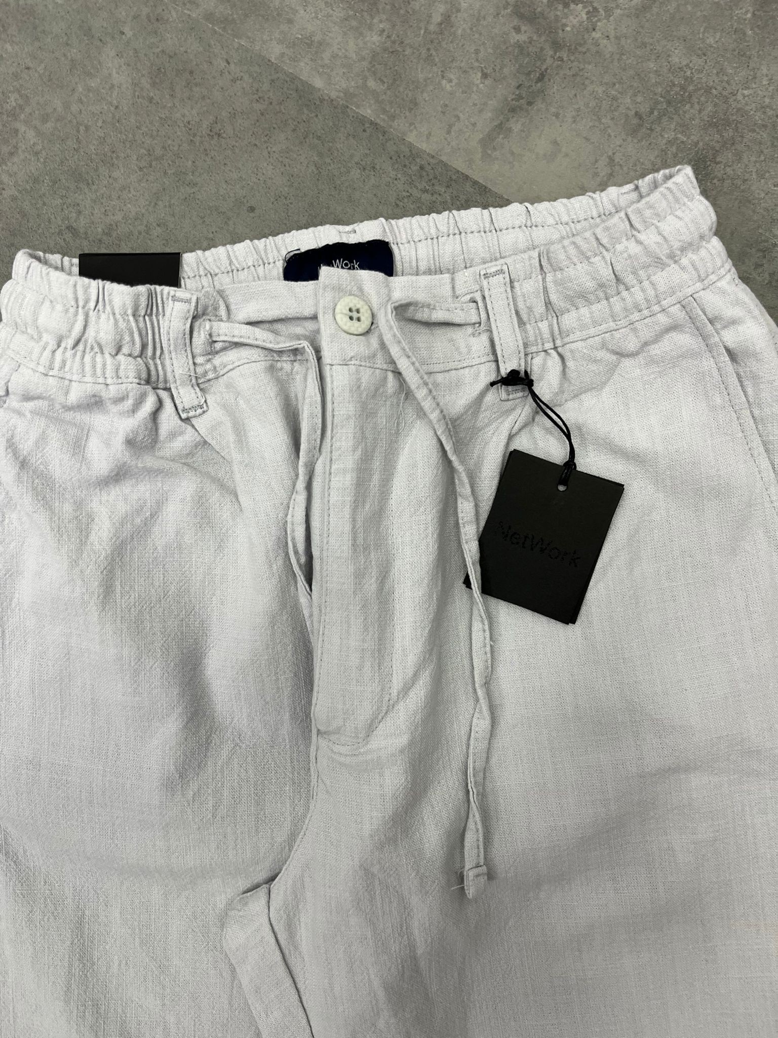 Yazlık Yeni Sezon Premium Ham Keten Gray Pantalon