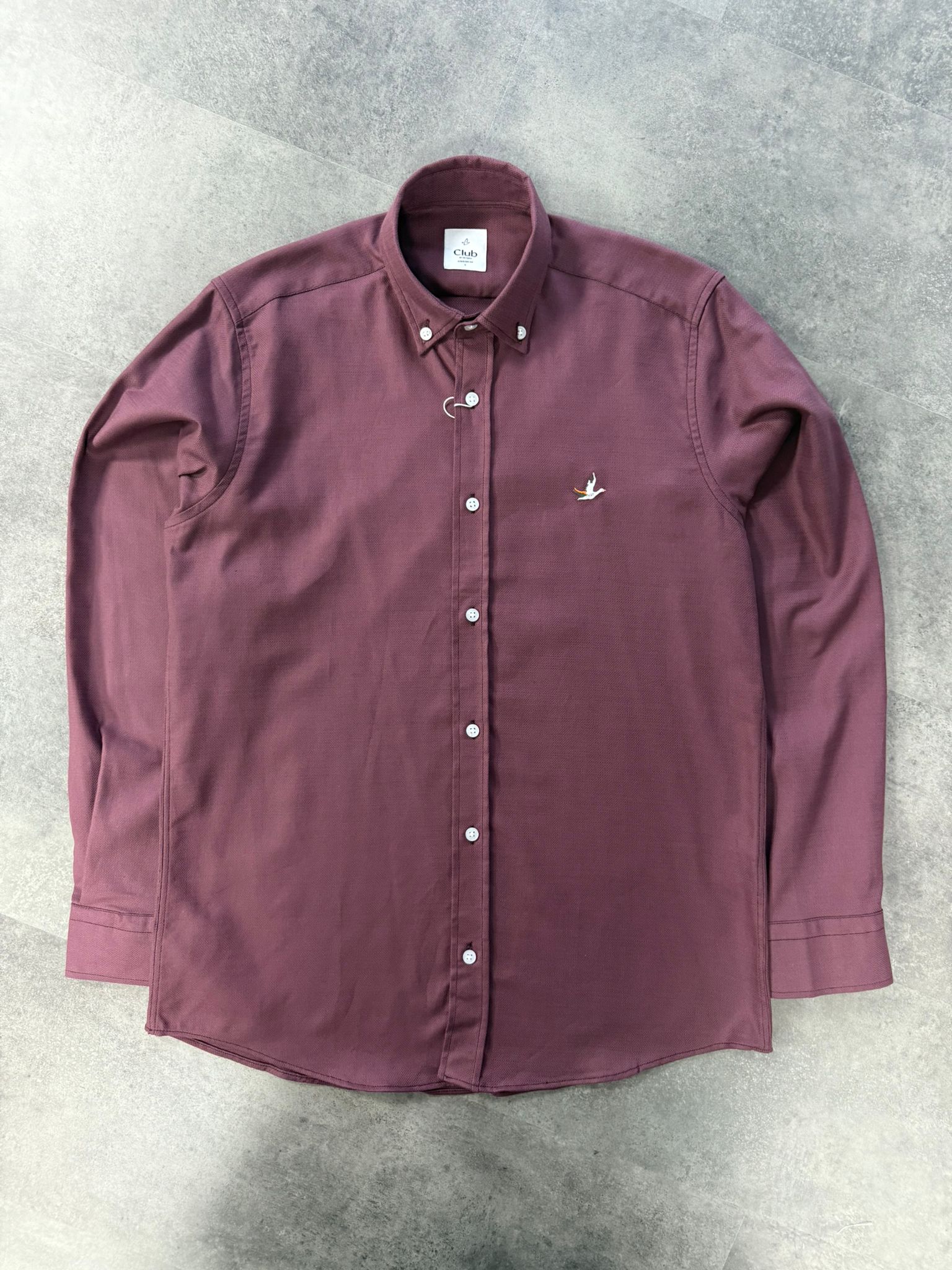 Yeni Sezon Kışlık Flanel Classic Logo Gömlek - BORDO