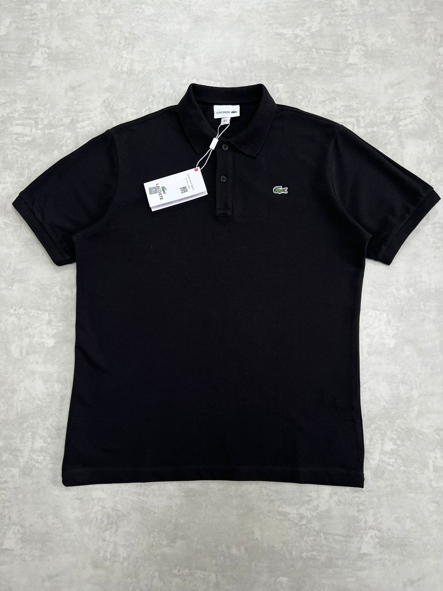 Classic Patch Mini Logo Polo Yaka Black T-shirt