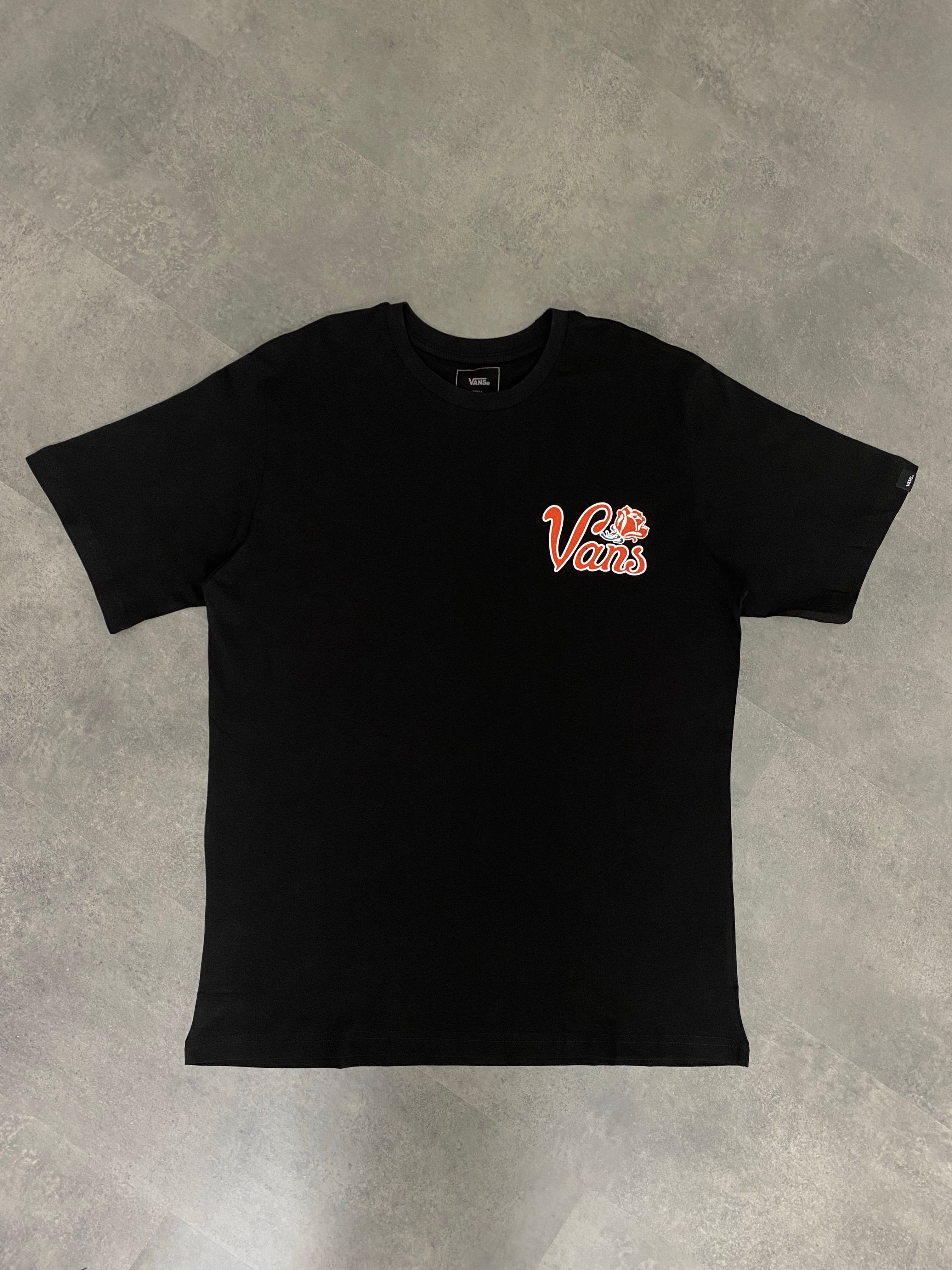 Yeni Sezon  Red Rose Back To Print T-shirt - SİYAH