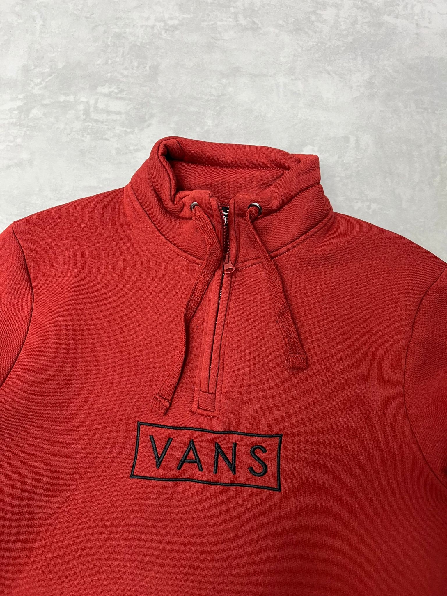 Yeni Sezon Yarım Fermuarlı Nakış Logo Kiremit Sweatshirt