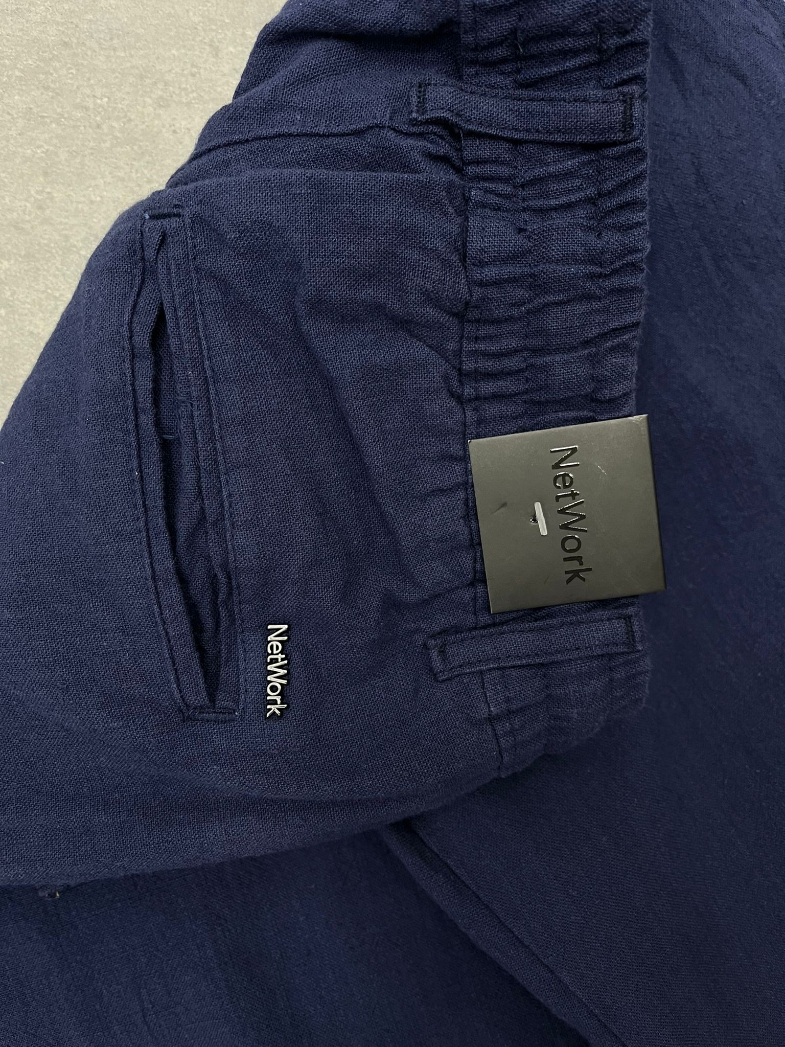 Yazlık Yeni Sezon Premium Ham Keten Lacivert Pantalon
