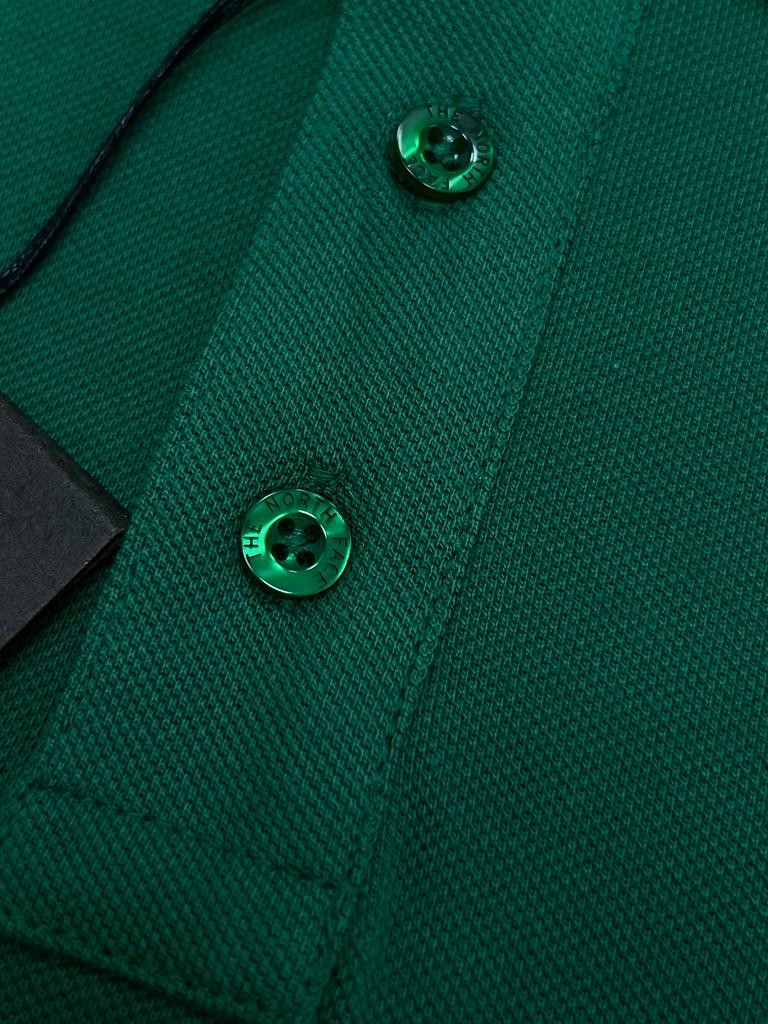 Classic Tiny Ceest Logo Basic Green Polo Yaka T-shirt