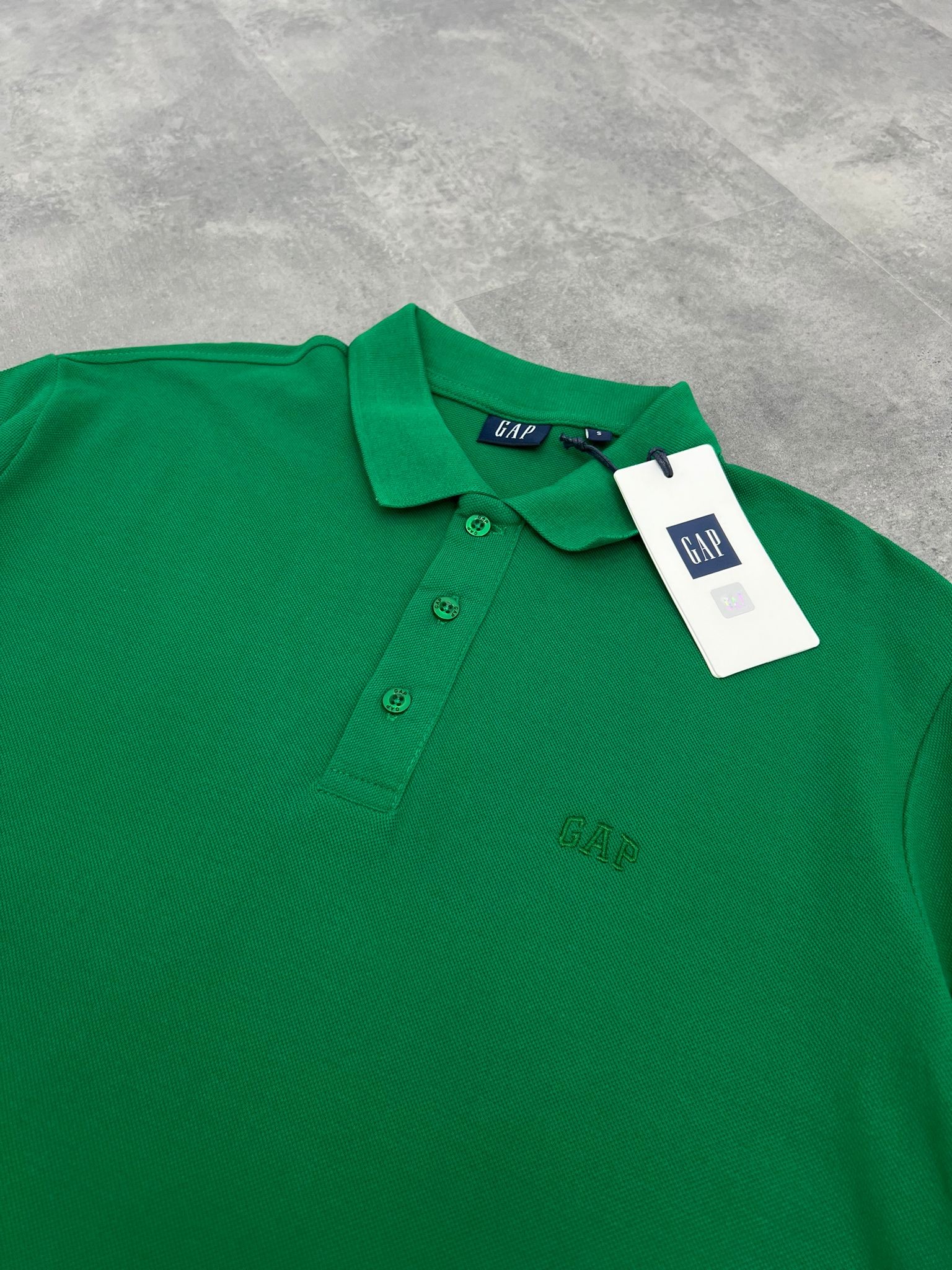 Yeni Sezon Ton To Tone Polo Yaka Green T-shirt
