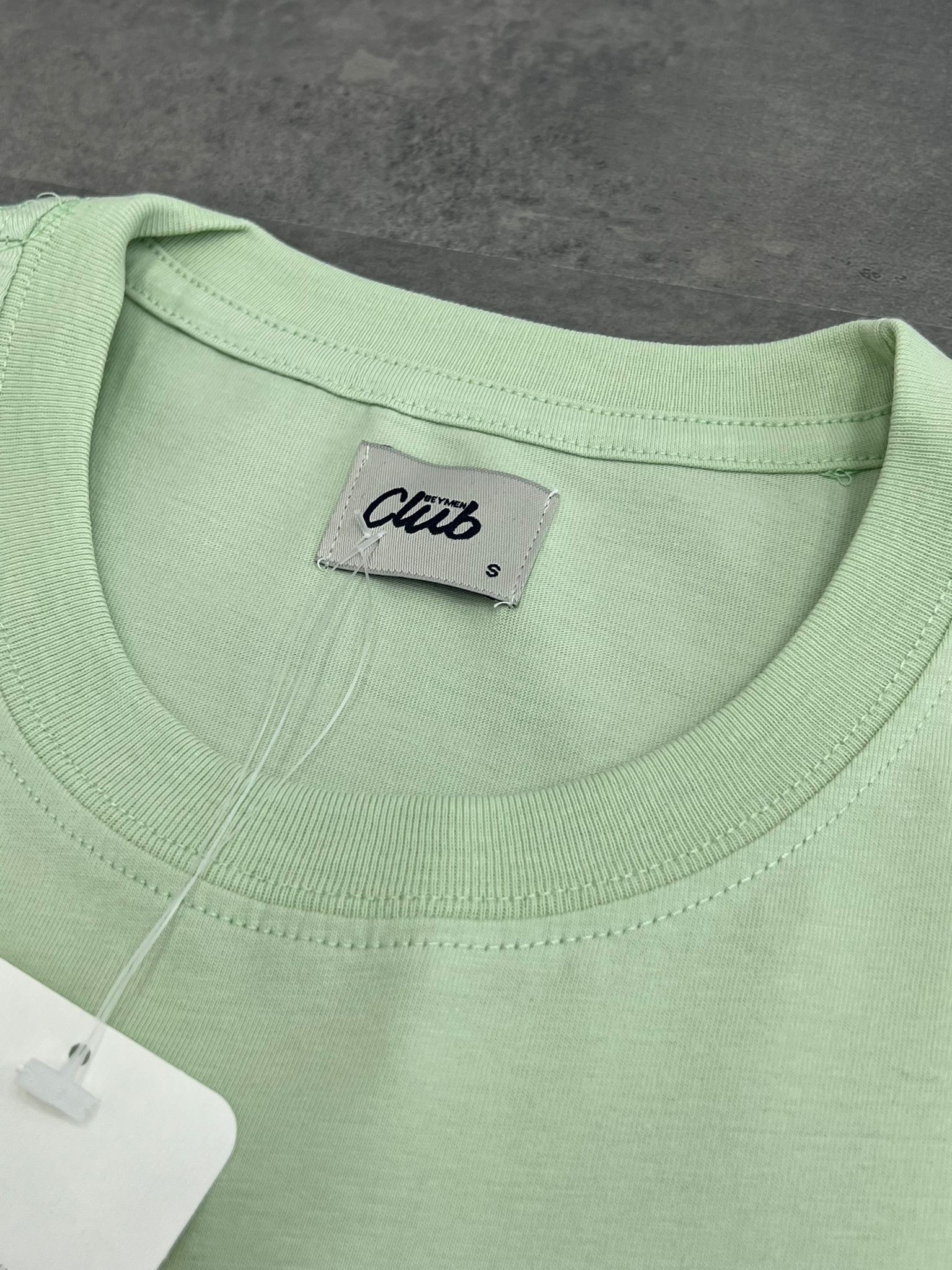Yeni Sezon Classic Mini Logo Green Basic T-shirt